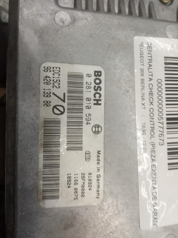 Centralita check control RHY 0281010594 de Peugeot 206 hatchback (2a/c) 1998-2010 90 CV con 1 km - pieza usada