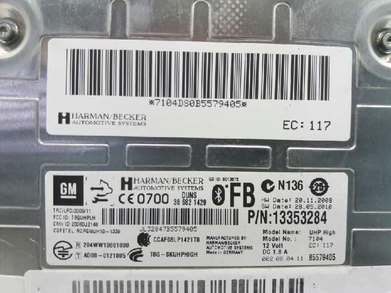 Centralita motor uce A20DTH 13353284 de Opel Astra j lim. 2009-2015 160 CV con 1 km - pieza usada