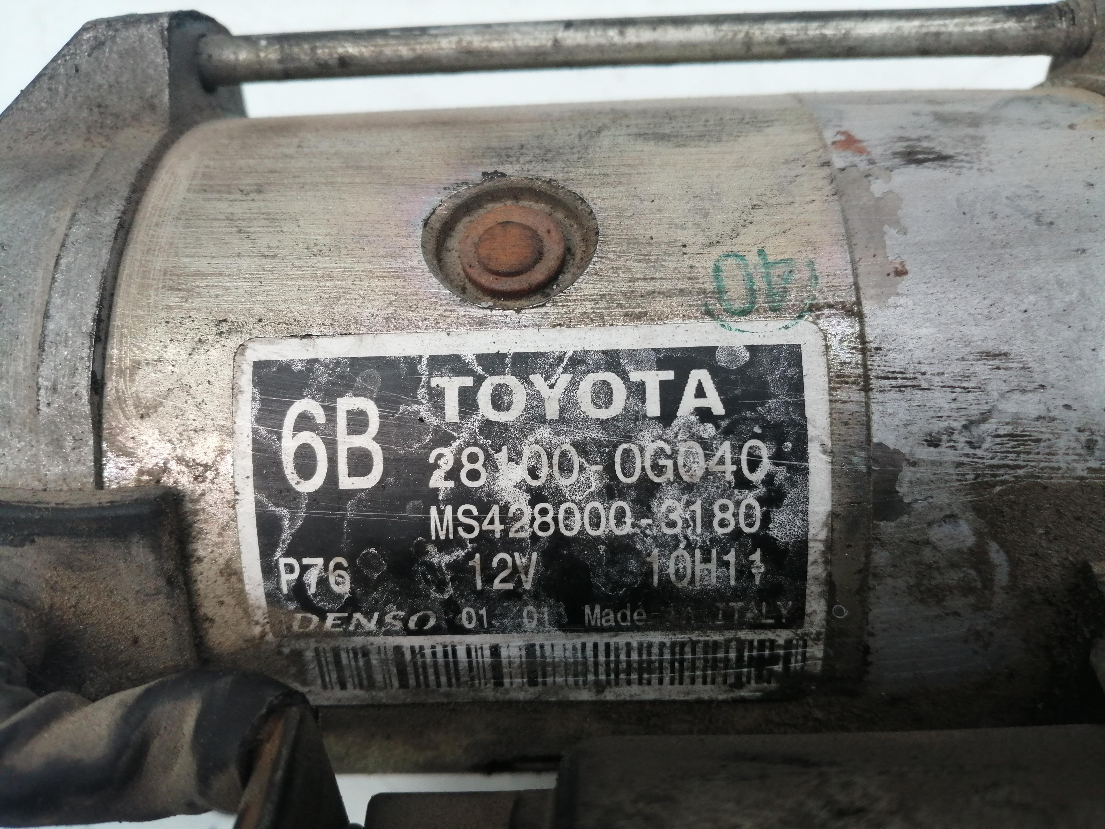 TOYOTA Corolla Verso 1 generation (2001-2009) Starteris 281000G040, 281000G040 21939691