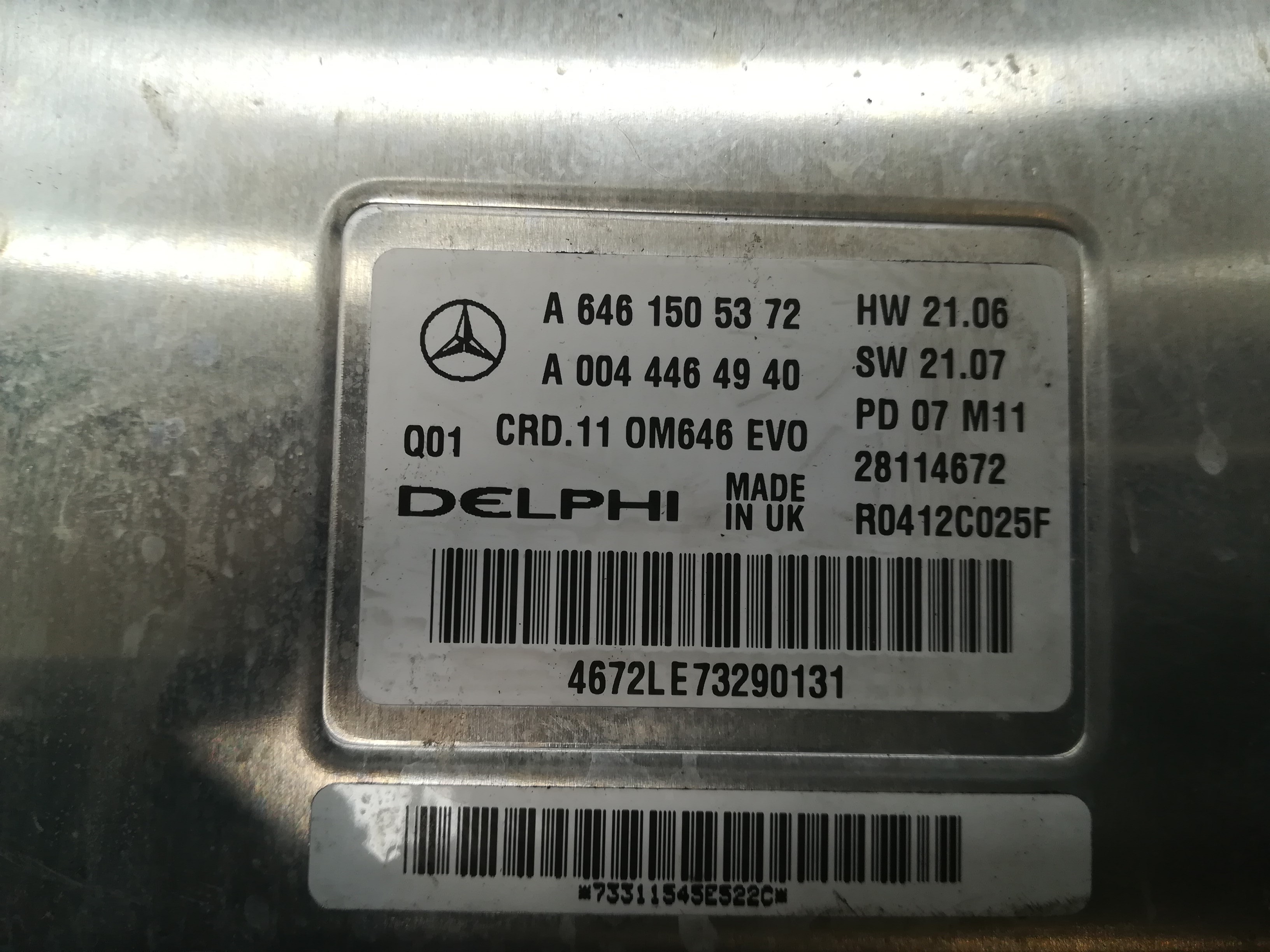 MERCEDES-BENZ E-Class W211/S211 (2002-2009) Unitate de control motor A6461505372 25157694