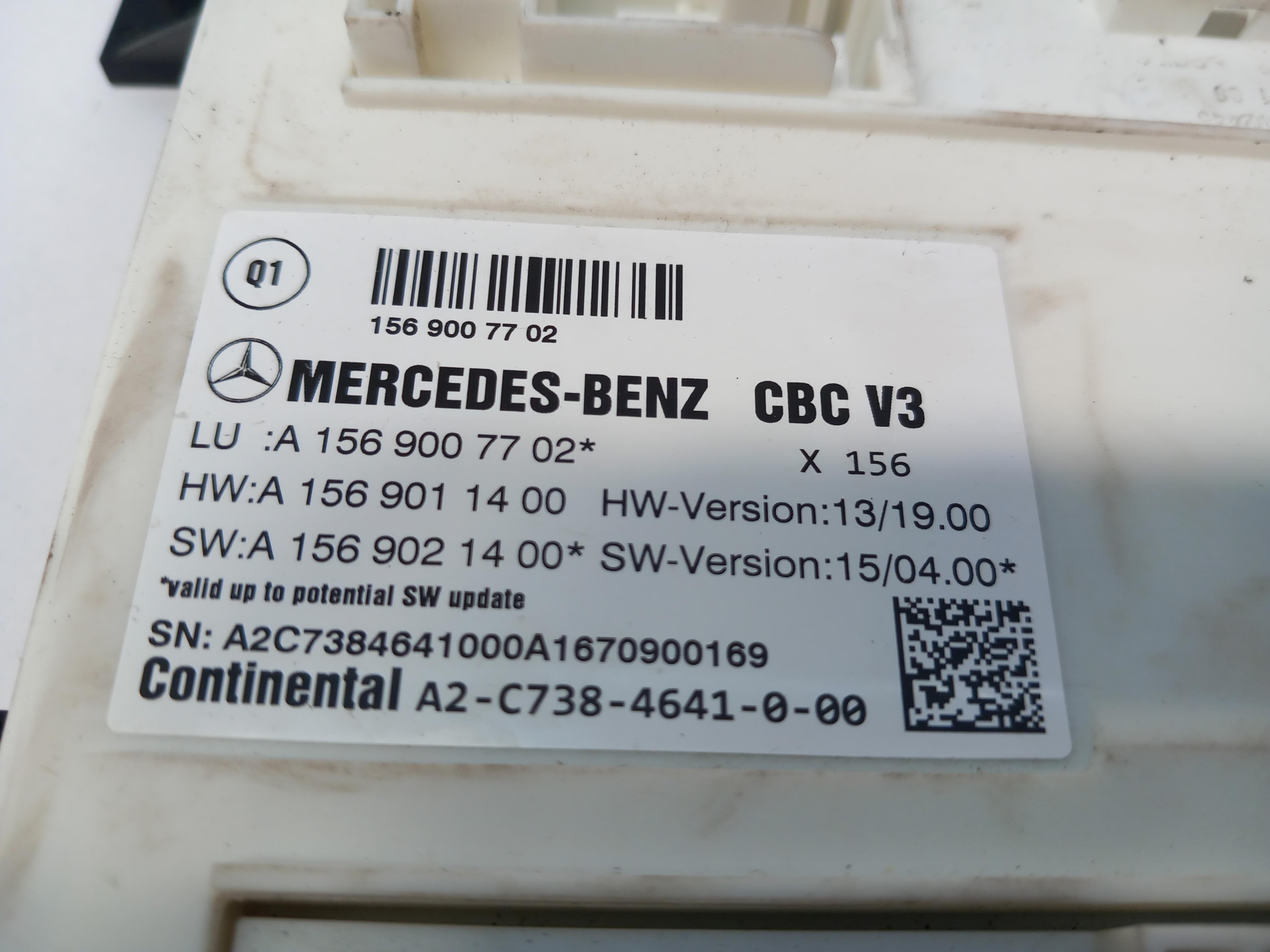 MERCEDES-BENZ A-Class W176 (2012-2018) Autres unités de contrôle A1569007702, A1569007702 25170929