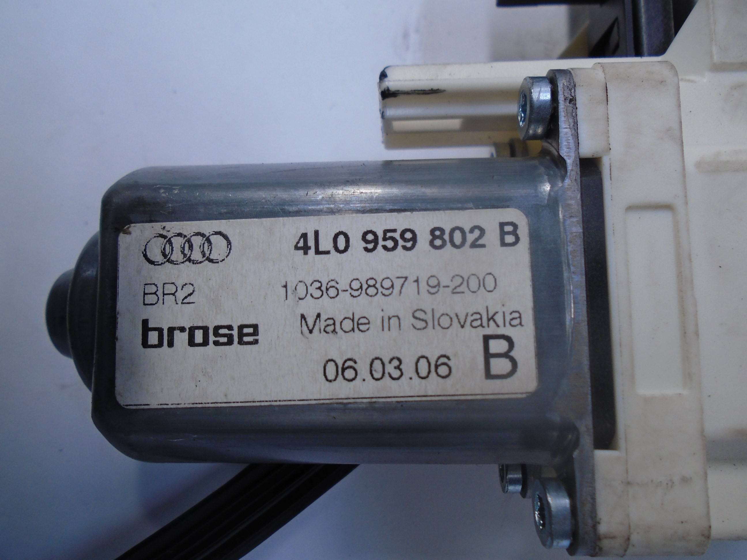 AUDI Q7 4L (2005-2015) Bageste højre dør vinduesregulator 4L0839462D 18521566