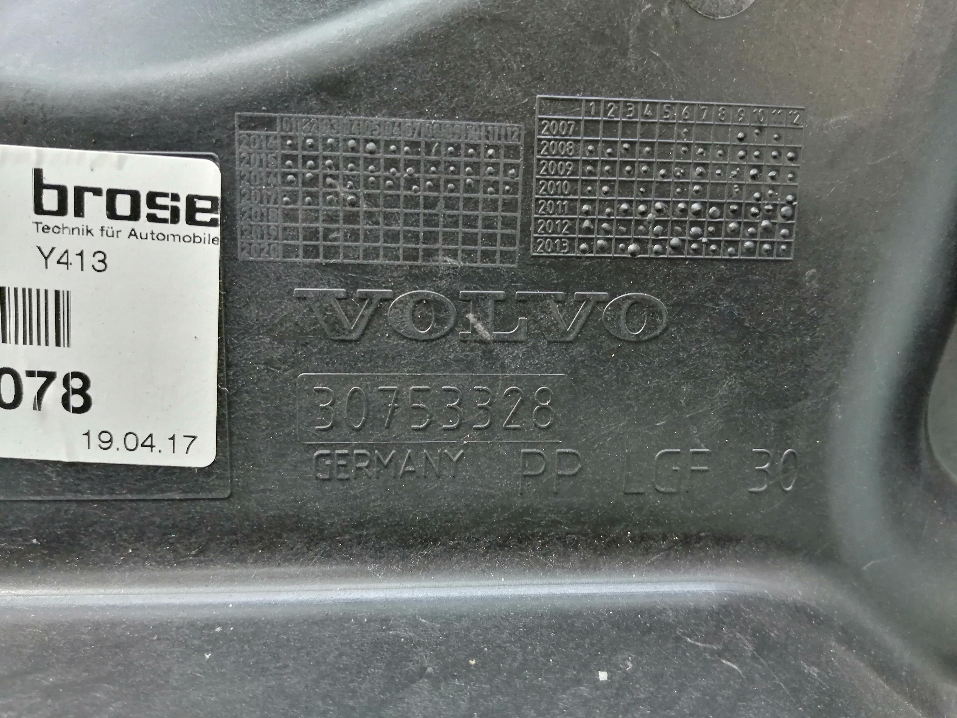 VOLVO XC60 1 generation (2008-2017) Front Right Door Window Regulator 30753328, 30753328 24022112