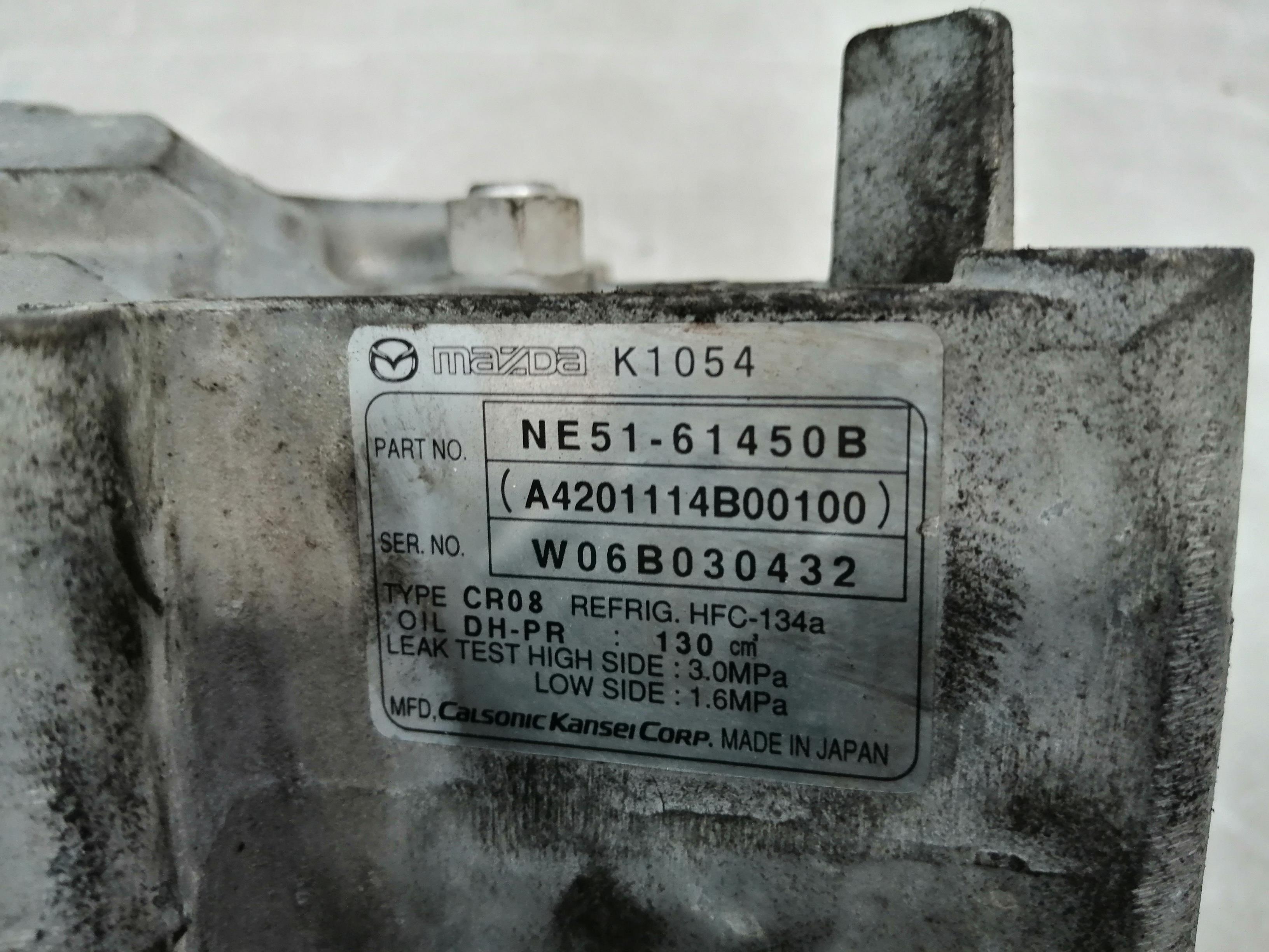 MAZDA MX-5 NC (2005-2015) Luftkondisjoneringspumpe NE5161450B 25295971