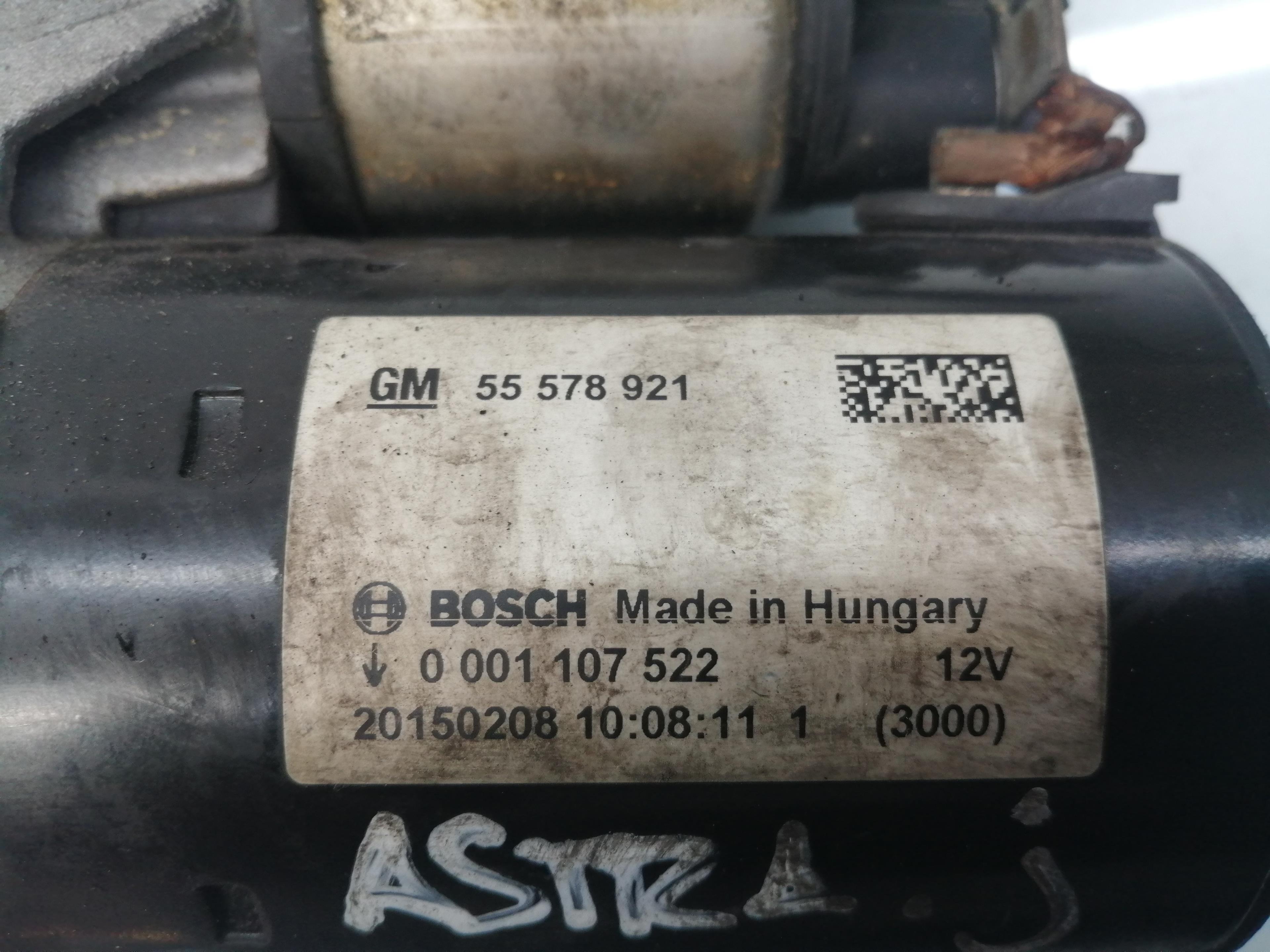 OPEL Astra J (2009-2020) Starter Motor 55578921 25179856