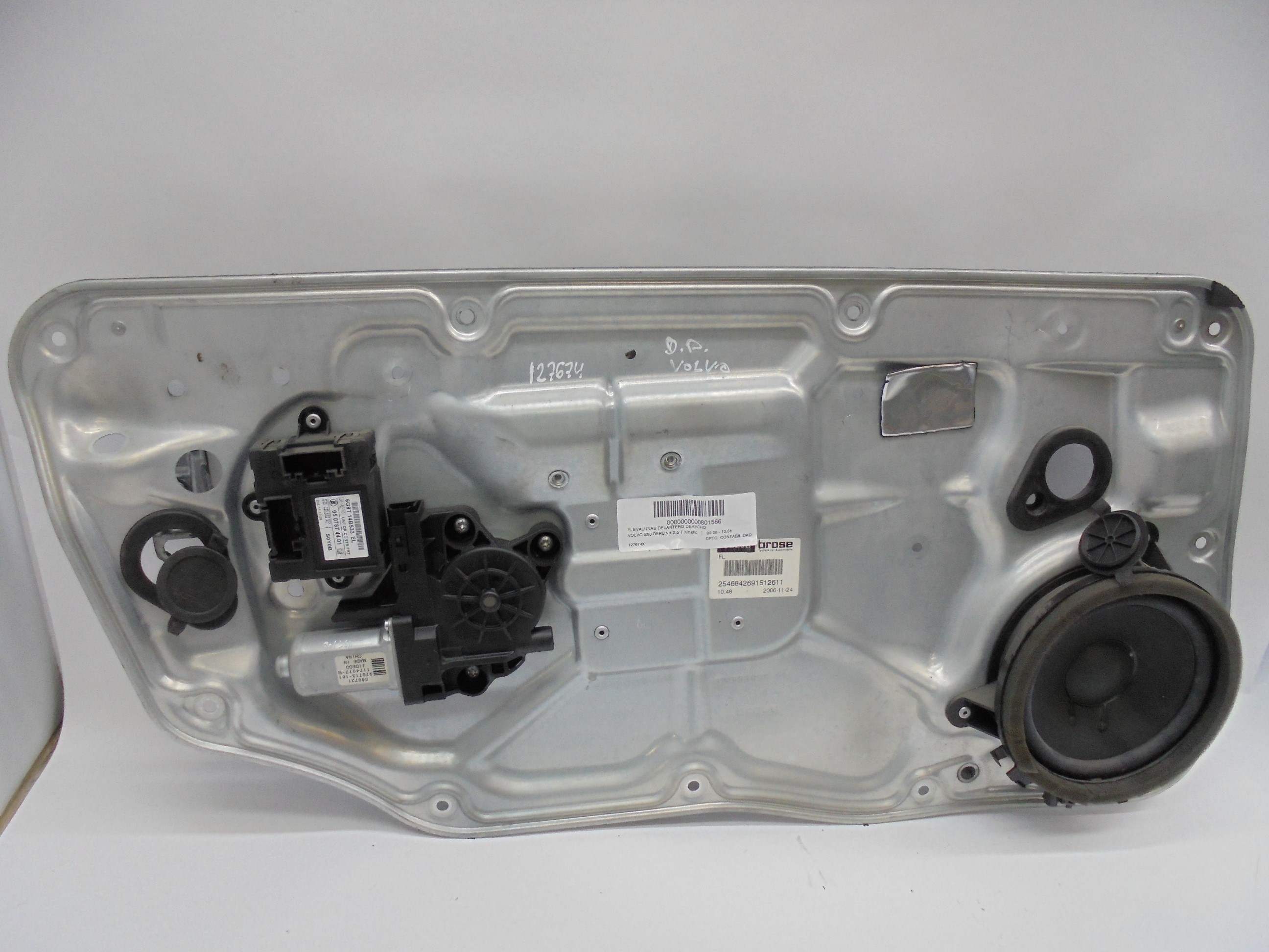 VOLVO S80 2 generation (2006-2020) Front Right Door Window Regulator 30784510 18525194