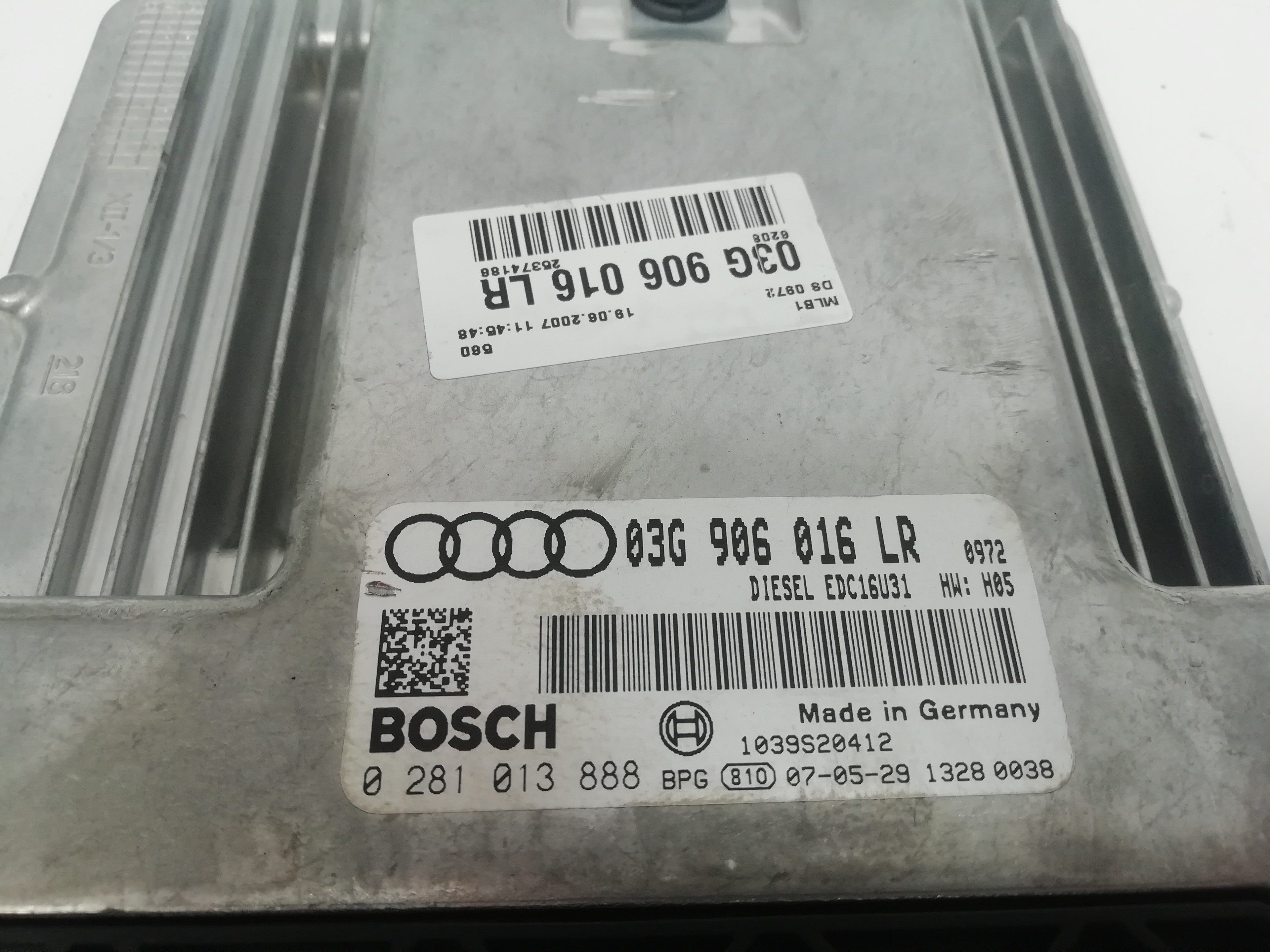 AUDI A4 B7/8E (2004-2008) Motorstyrenhet ECU 03G906016LR, 0281013888 20199001