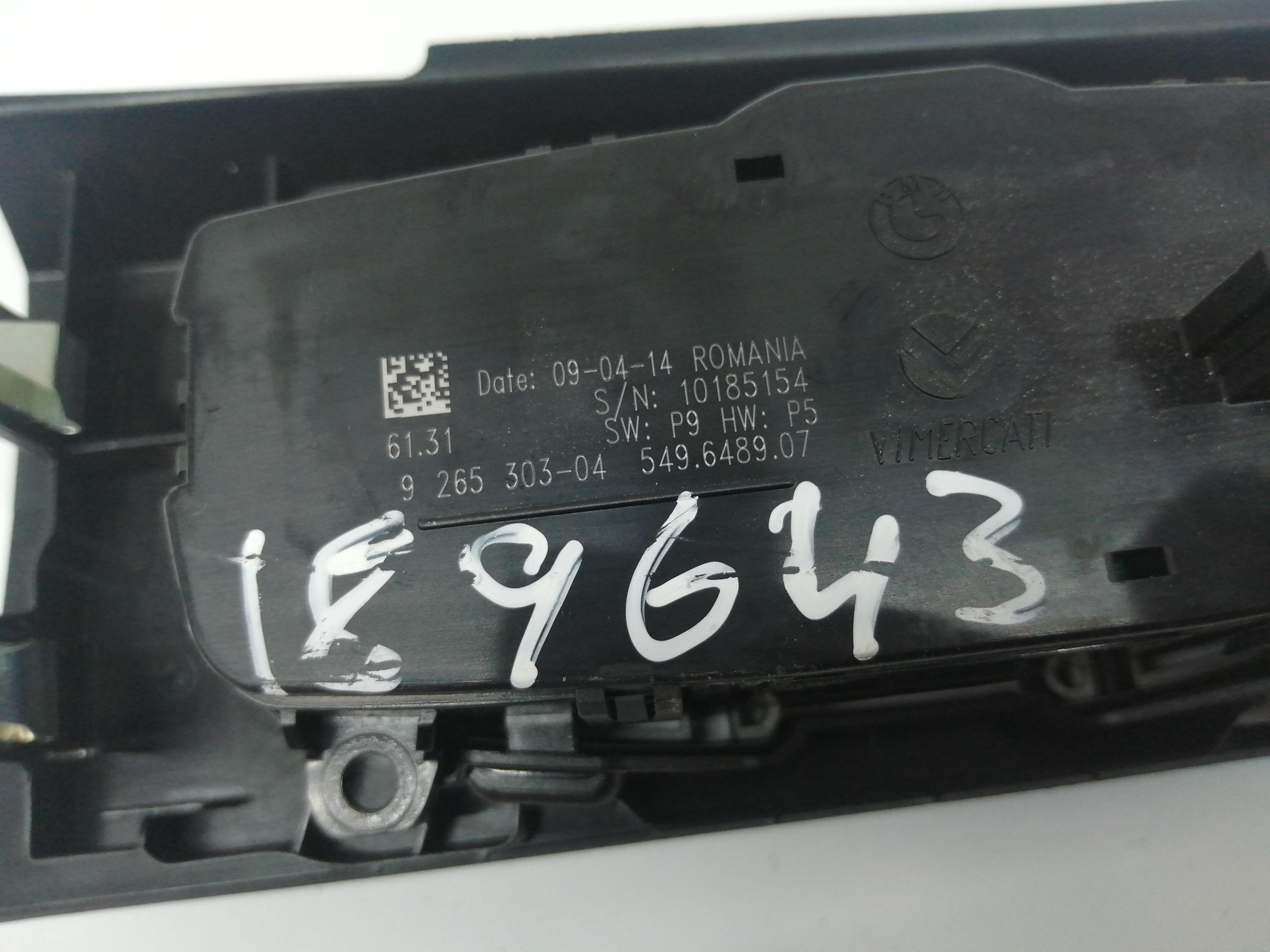 BMW 1 Series F20/F21 (2011-2020) Headlight Switch Control Unit 61316847512 25631399