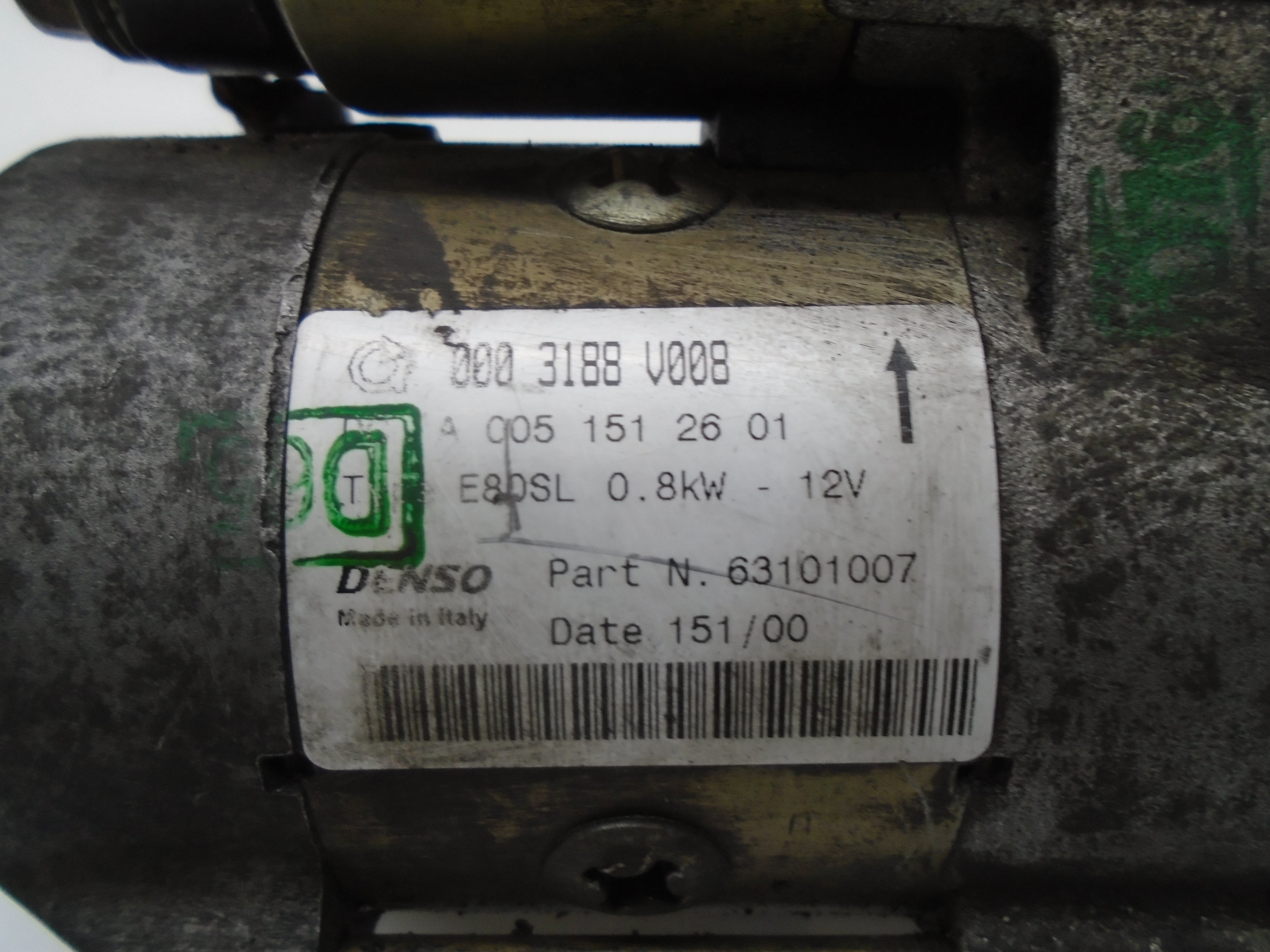 AUDI Fortwo 1 generation (1998-2007) Starter Motor A0051512601 18504842