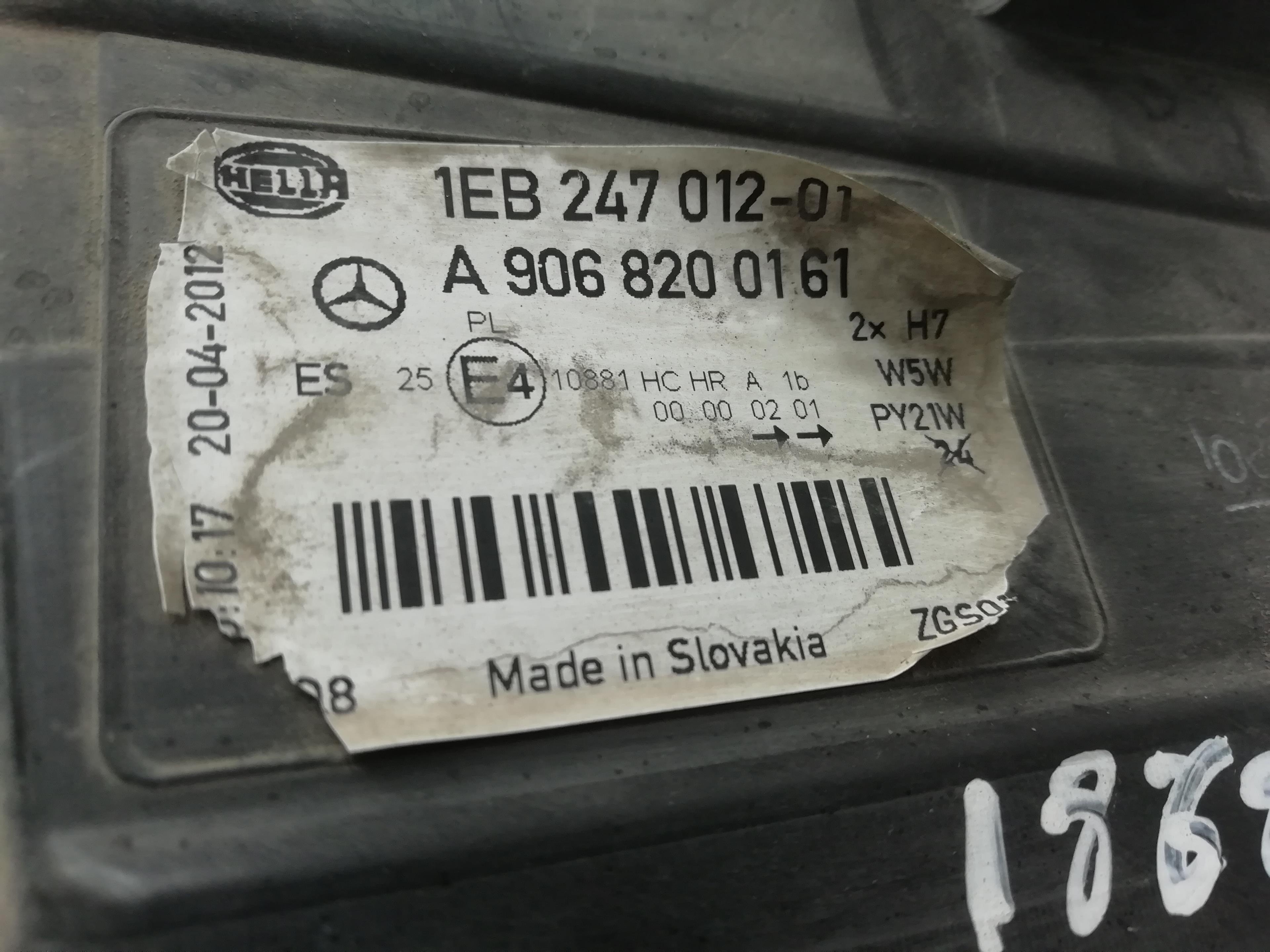 MERCEDES-BENZ Sprinter 2 generation (906) (2006-2018) Преден ляв фар A9068200161 23617466