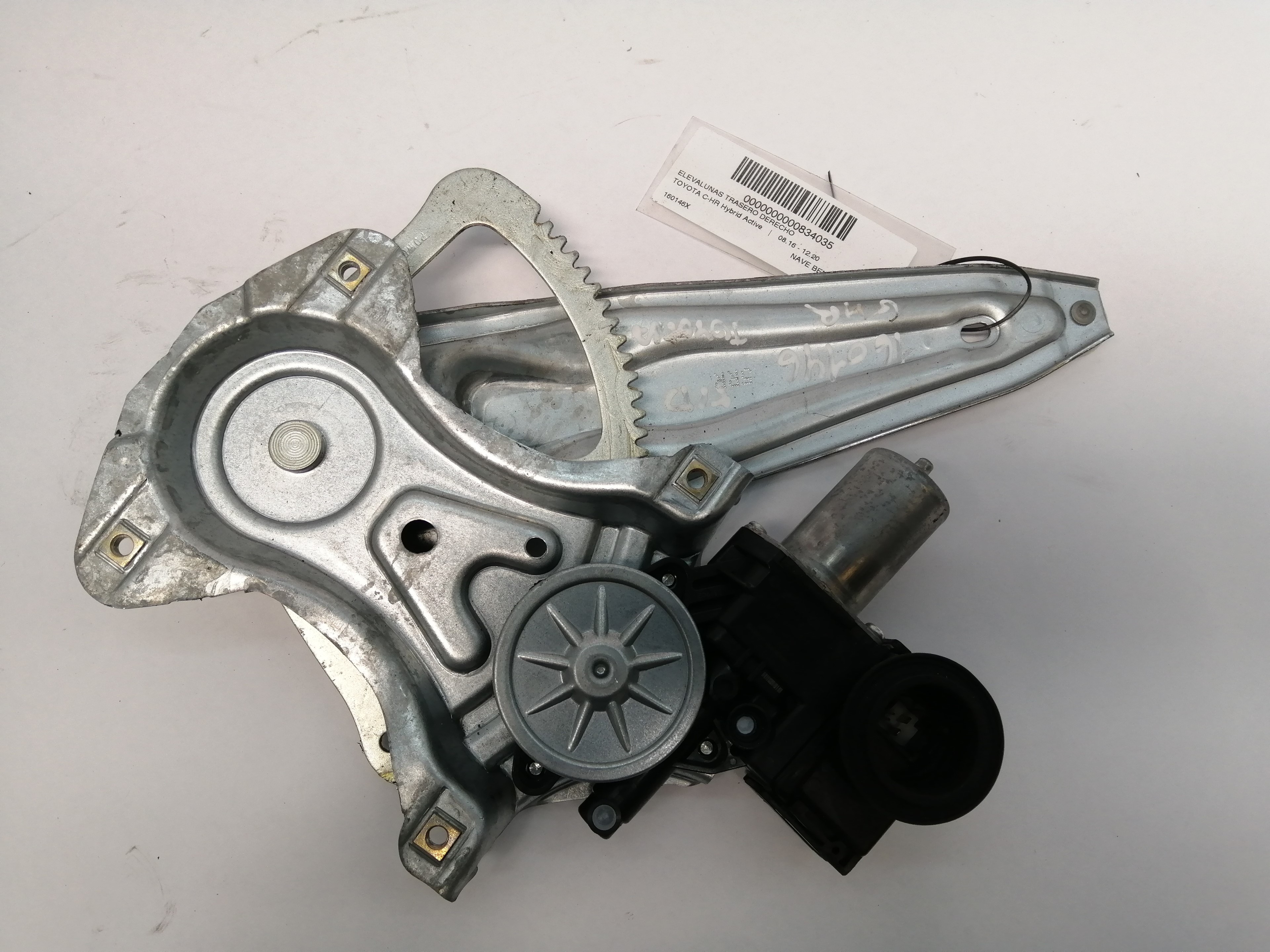 TOYOTA C-HR 1 generation (2016-2023) Rear Right Door Window Regulator 69830F4010 18546355