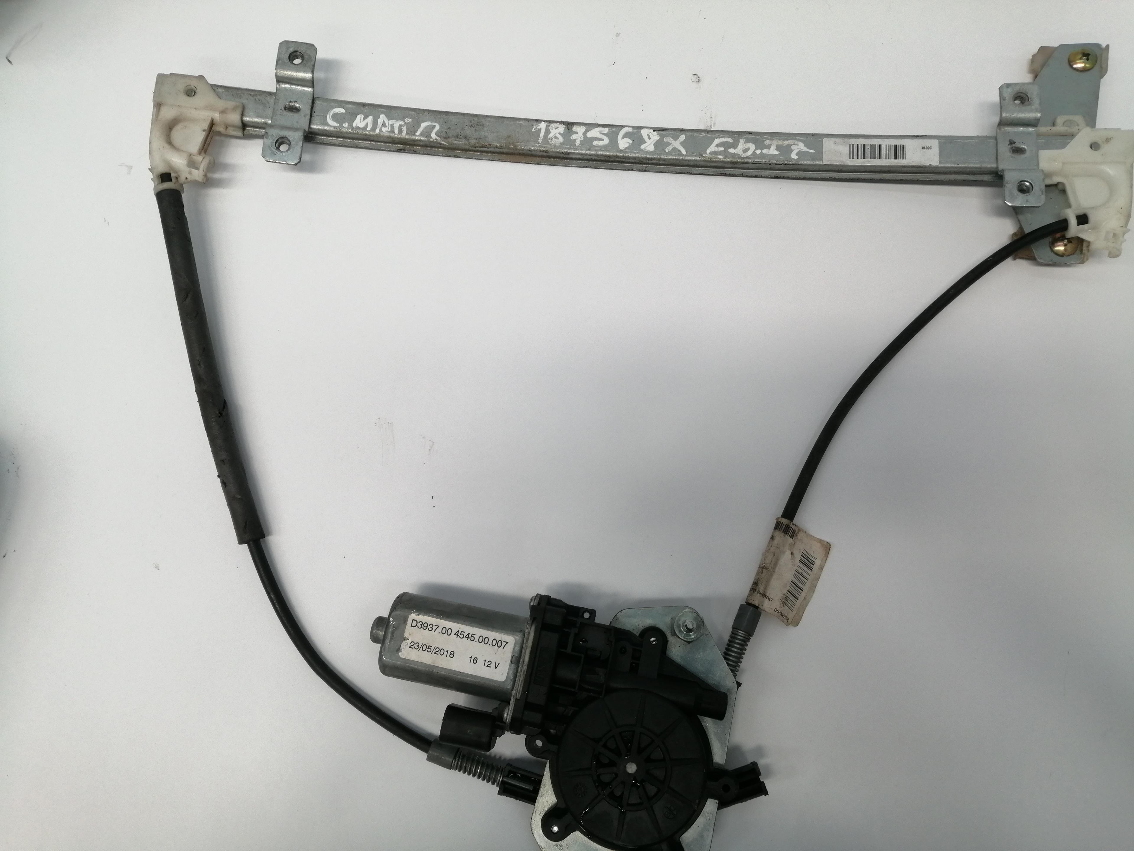 CHEVROLET Matiz 2 generation (2005-2010) Forreste venstre dør vinduesregulator 96601565 25267666