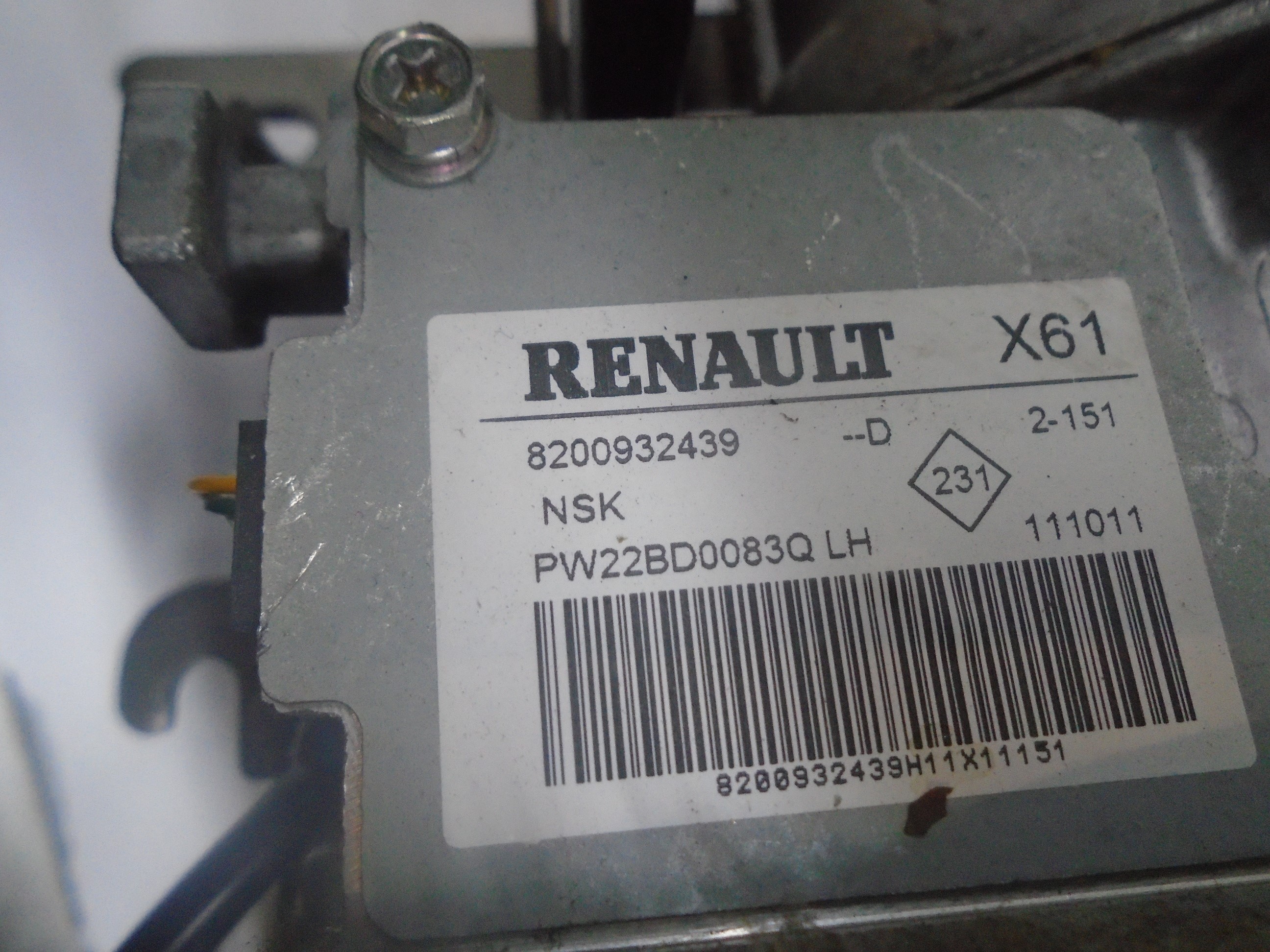 RENAULT Kangoo 2 generation (2007-2021) Steering Column Mechanism 8200932439 18542149