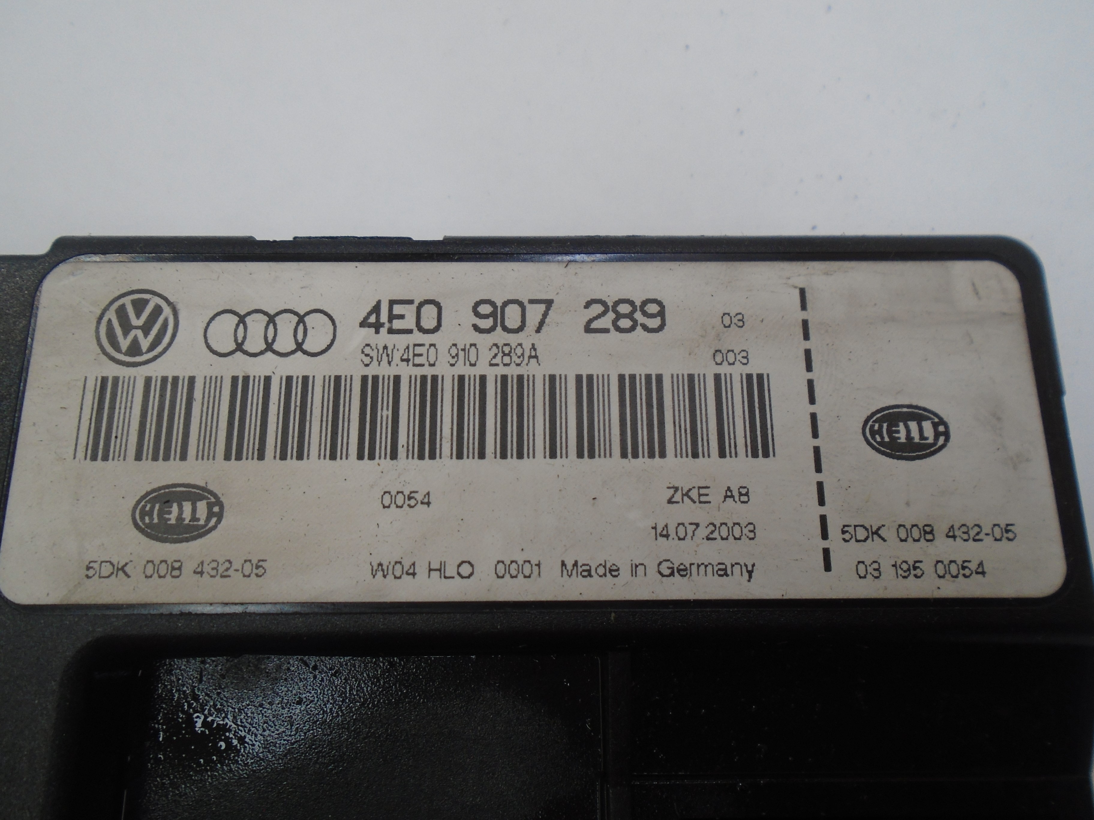 AUDI A8 D3/4E (2002-2010) Komfort kontrolenhed 4E0907289 25114460