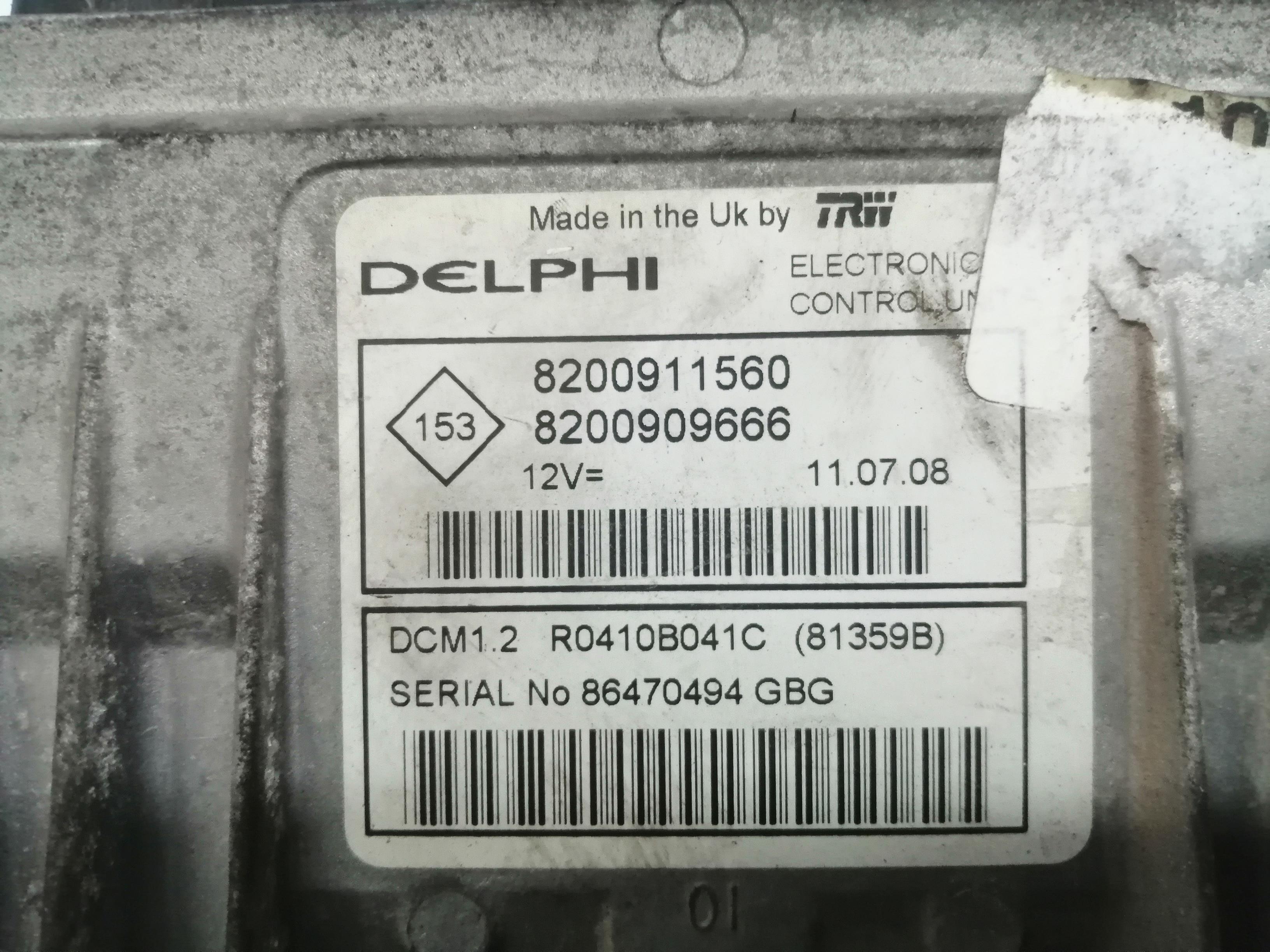 CHEVROLET Veloster 1 generation (2011-2016) Engine Control Unit ECU 8200909666 24021586