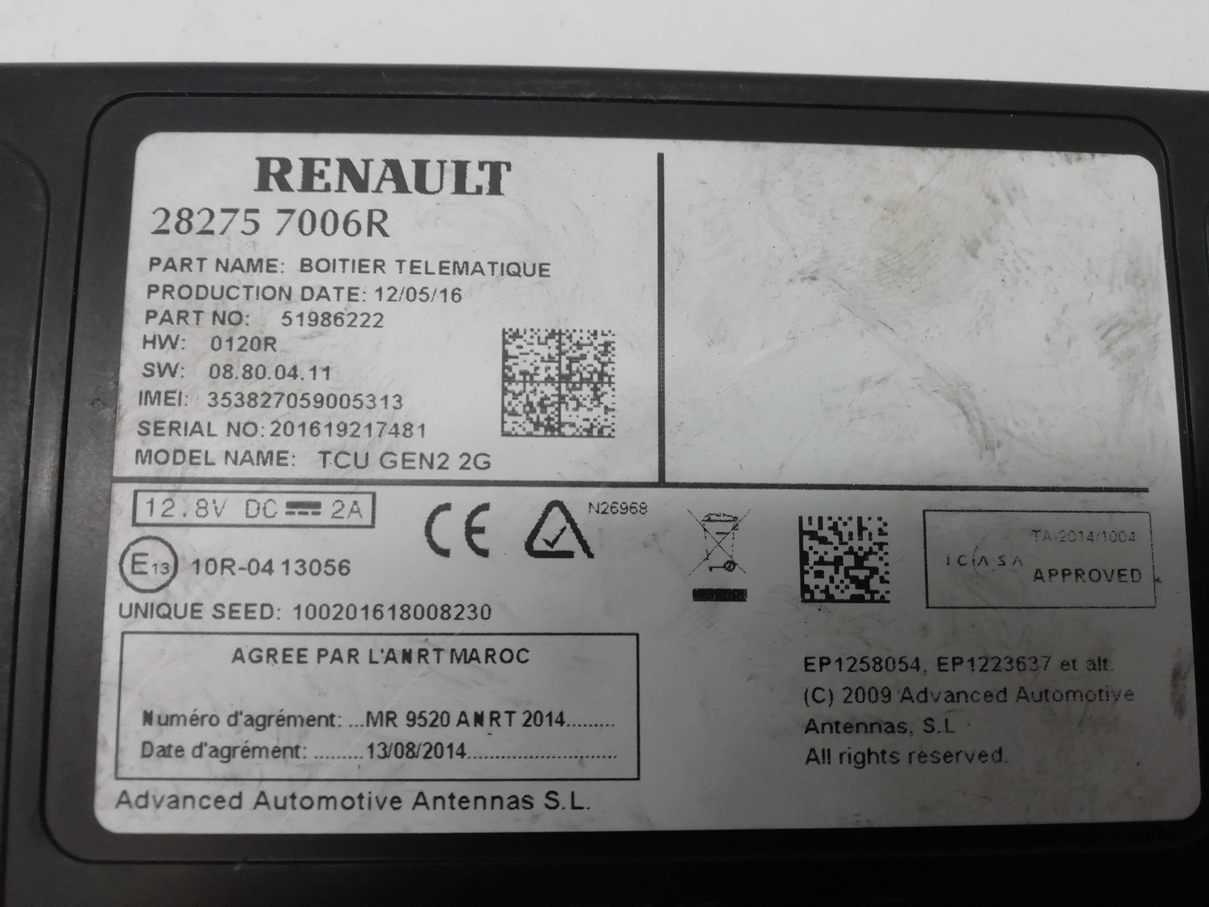 RENAULT Megane 3 generation (2008-2020) Other Control Units 282757006R, 10R0413056 24021010