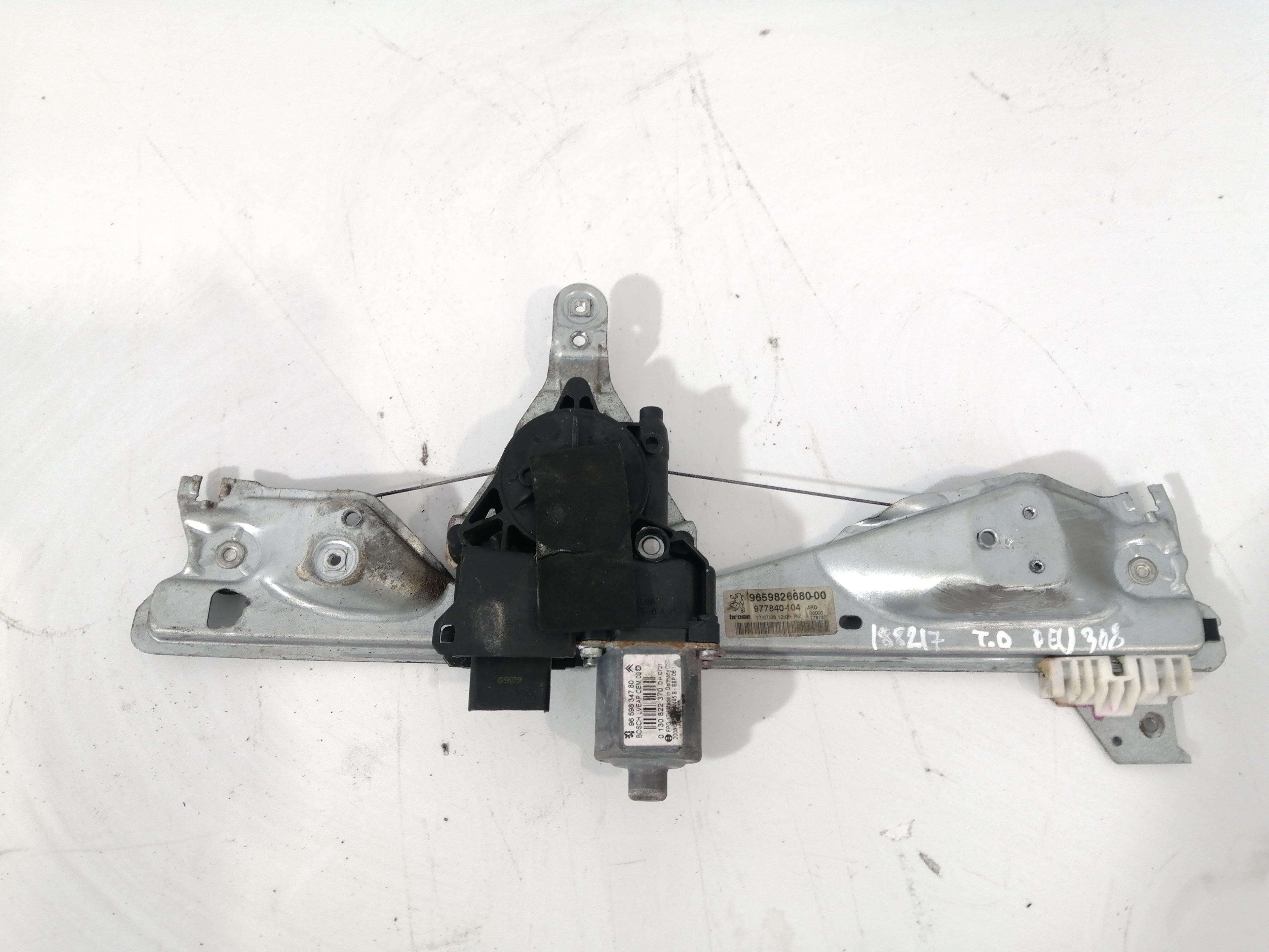 PEUGEOT 308 T7 (2007-2015) Rear Right Door Window Regulator 9224E2 25268207