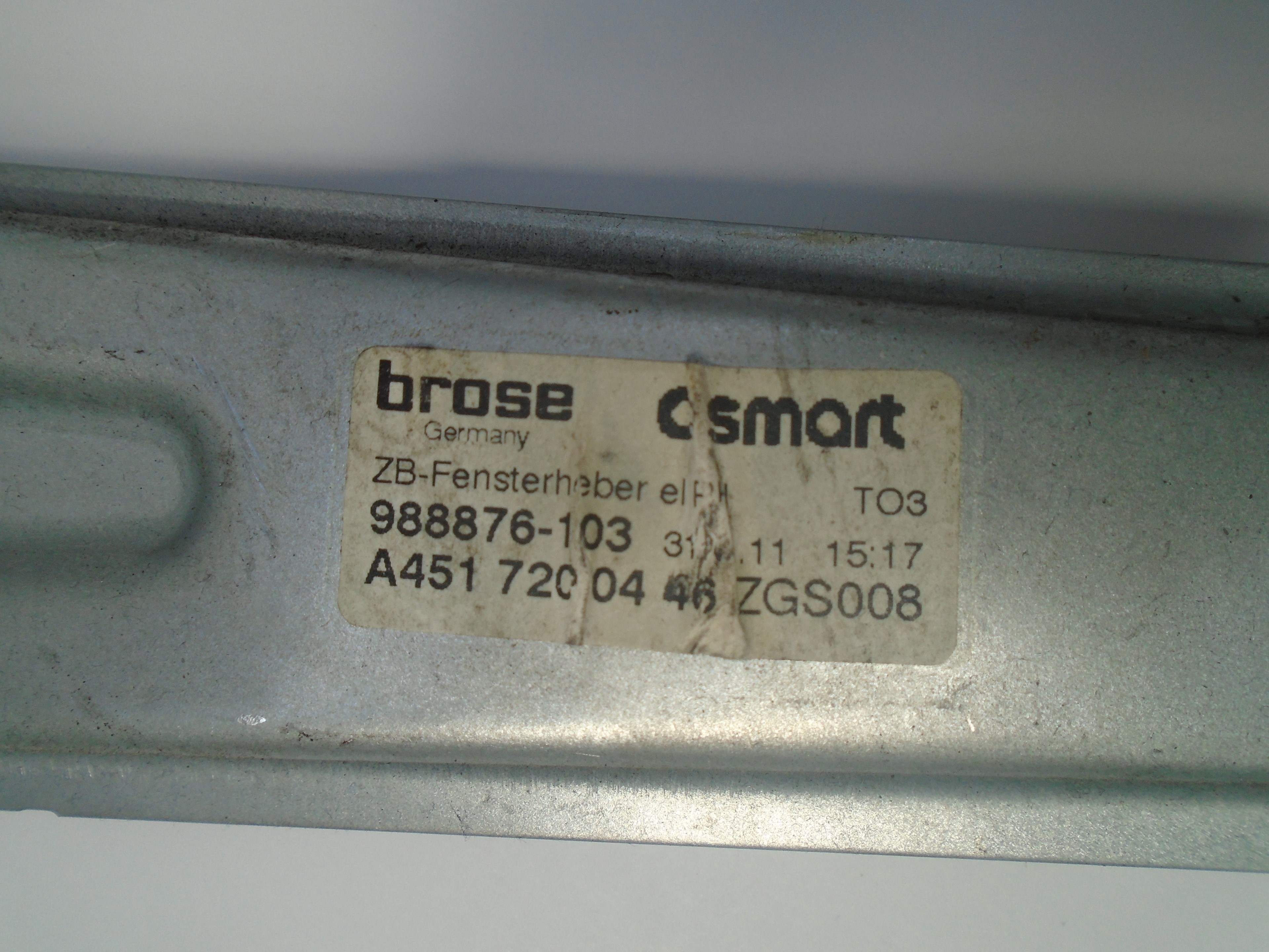 SMART Fortwo 2 generation (2007-2015) Стеклоподъемник передней правой двери A4517200646 18498042