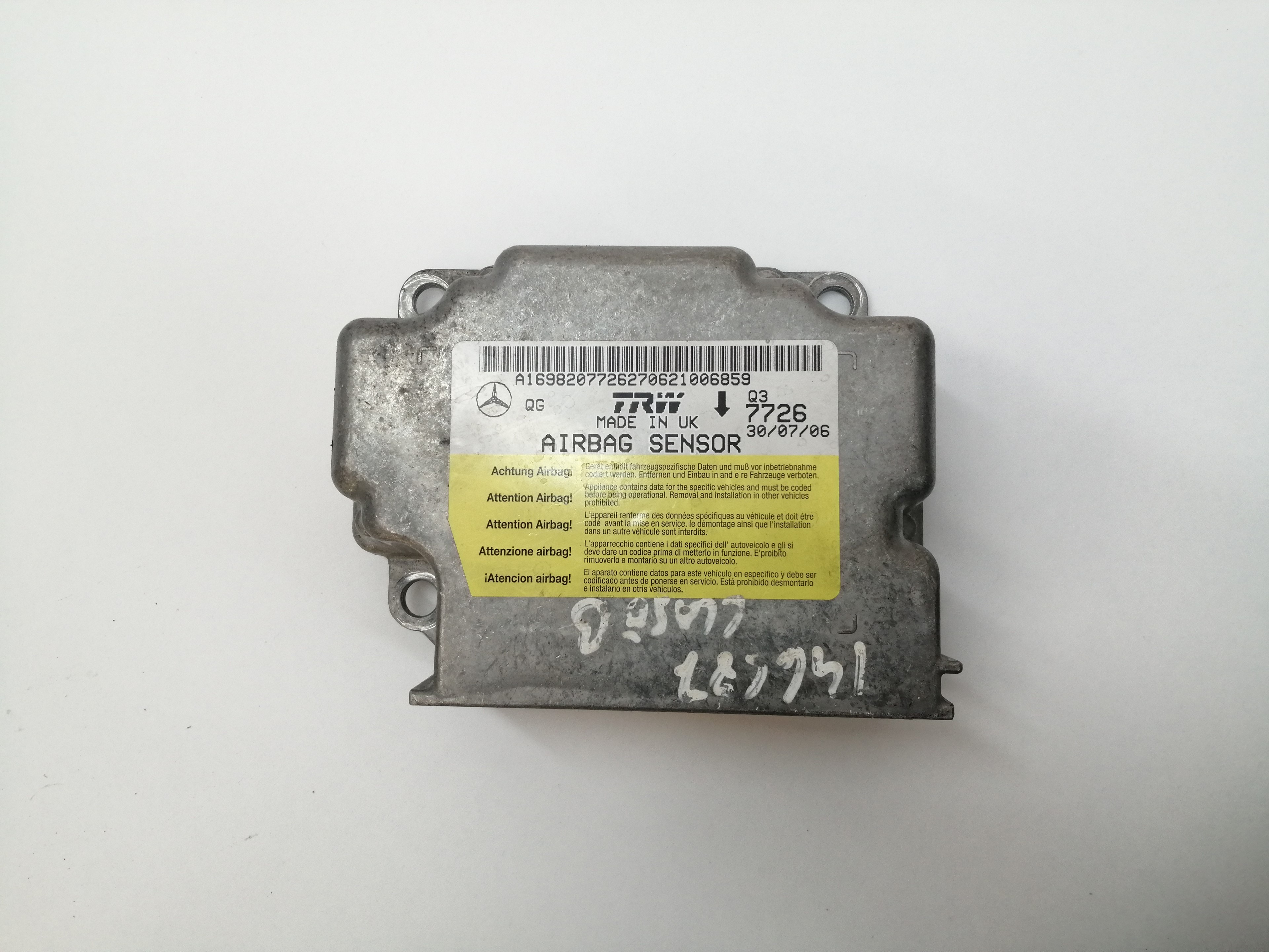 CHEVROLET B-Class W245 (2005-2011) SRS Control Unit A1698207726, A1698207726 24015613