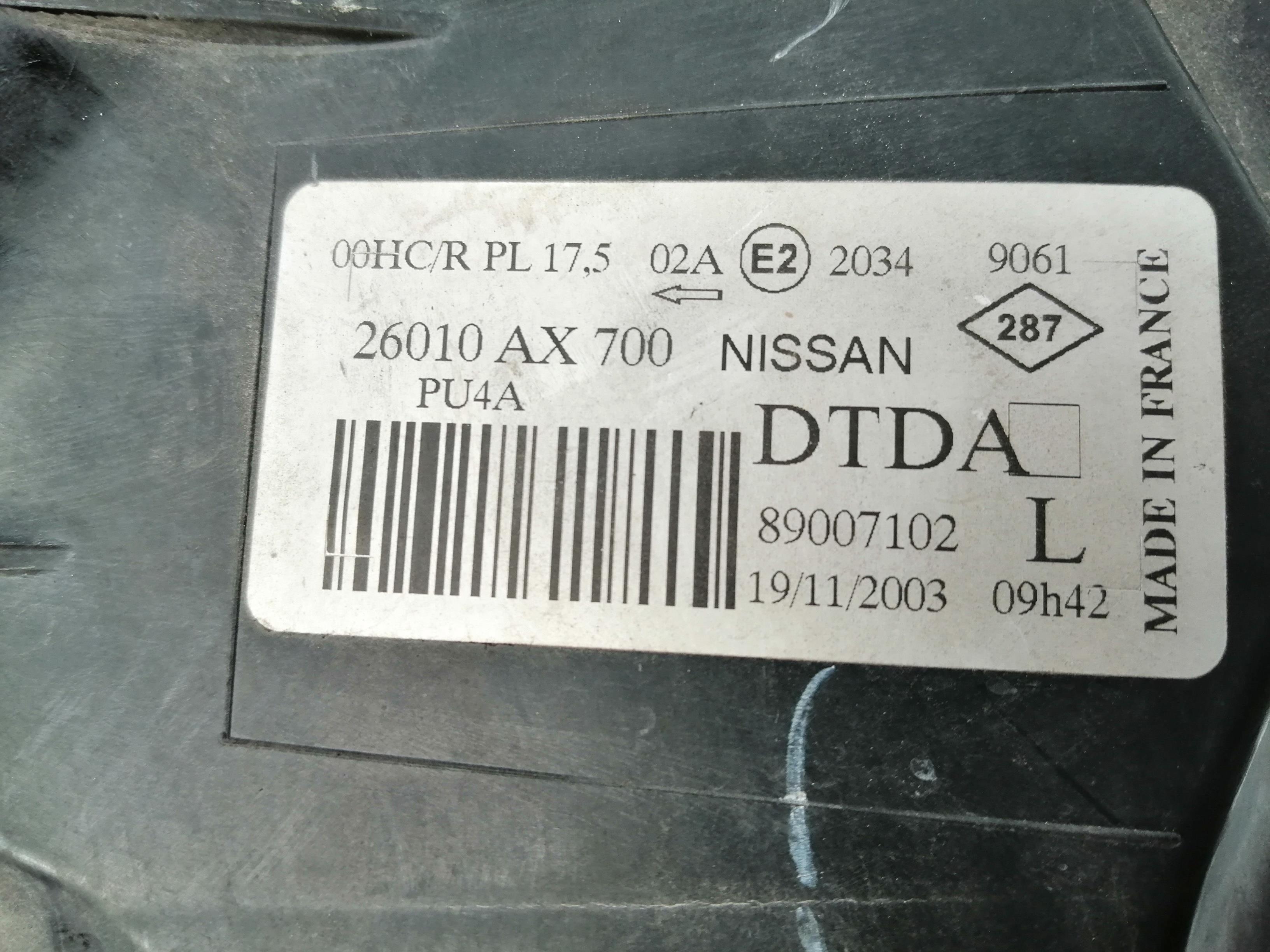 NISSAN Micra K12 (2002-2010) Front Right Headlight 26010AX700 24462605