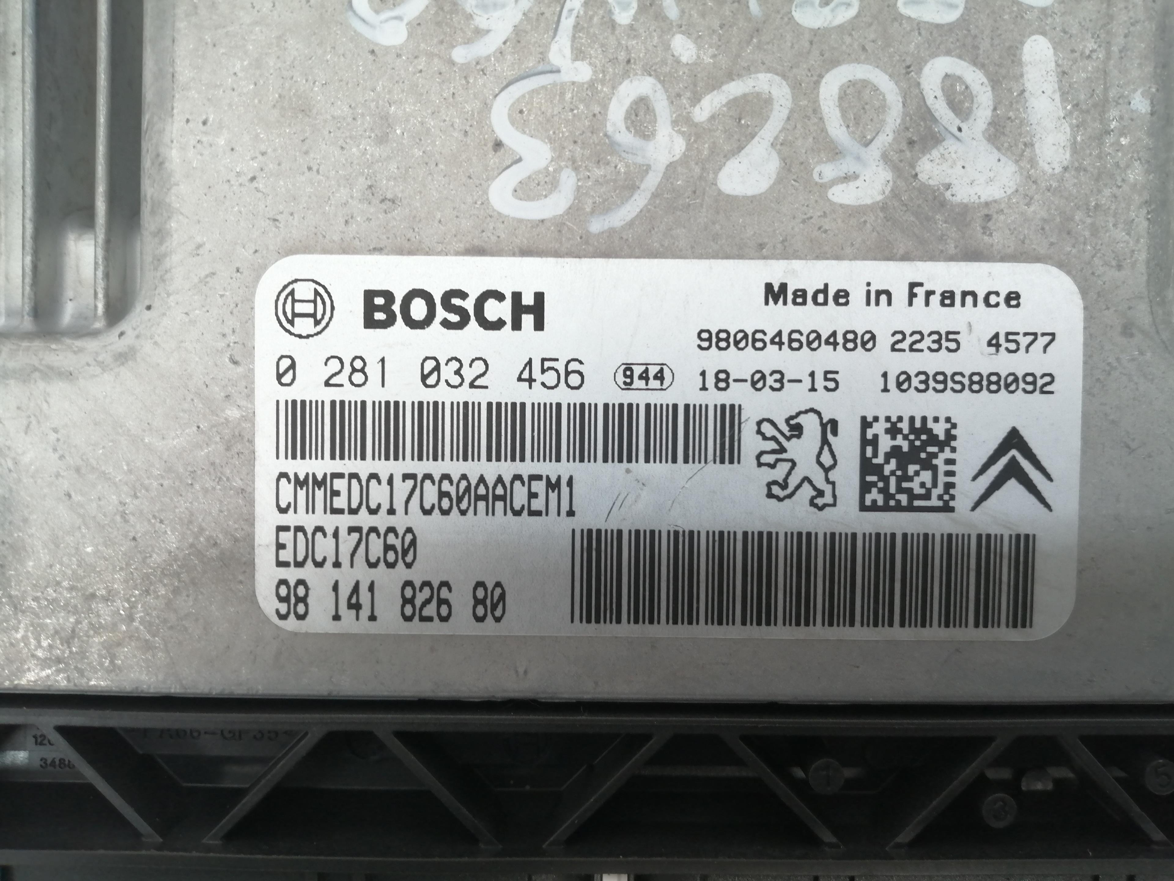 PEUGEOT Partner 2 generation (2008-2023) Motorstyrenhet ECU 0281032456, 9814182680 24907749