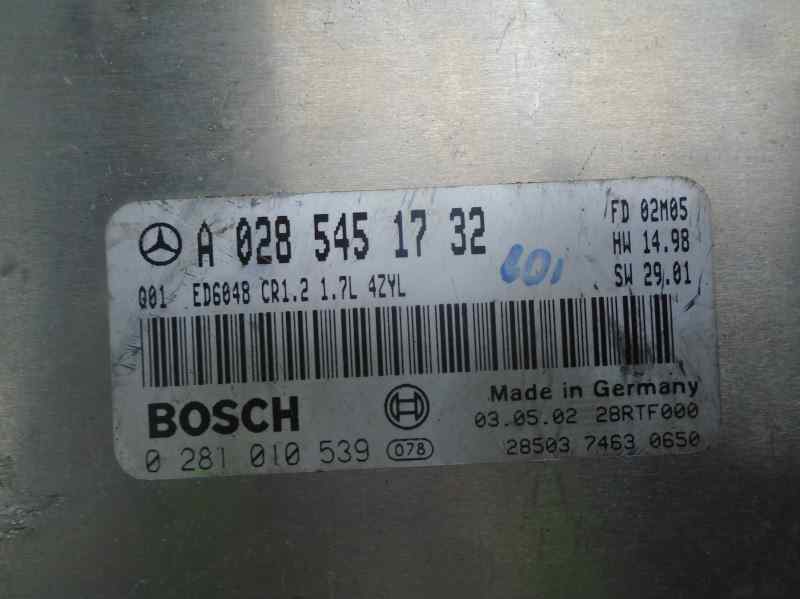 MERCEDES-BENZ Vaneo W414 (2001-2005) Engine Control Unit ECU 0281010539 18484355