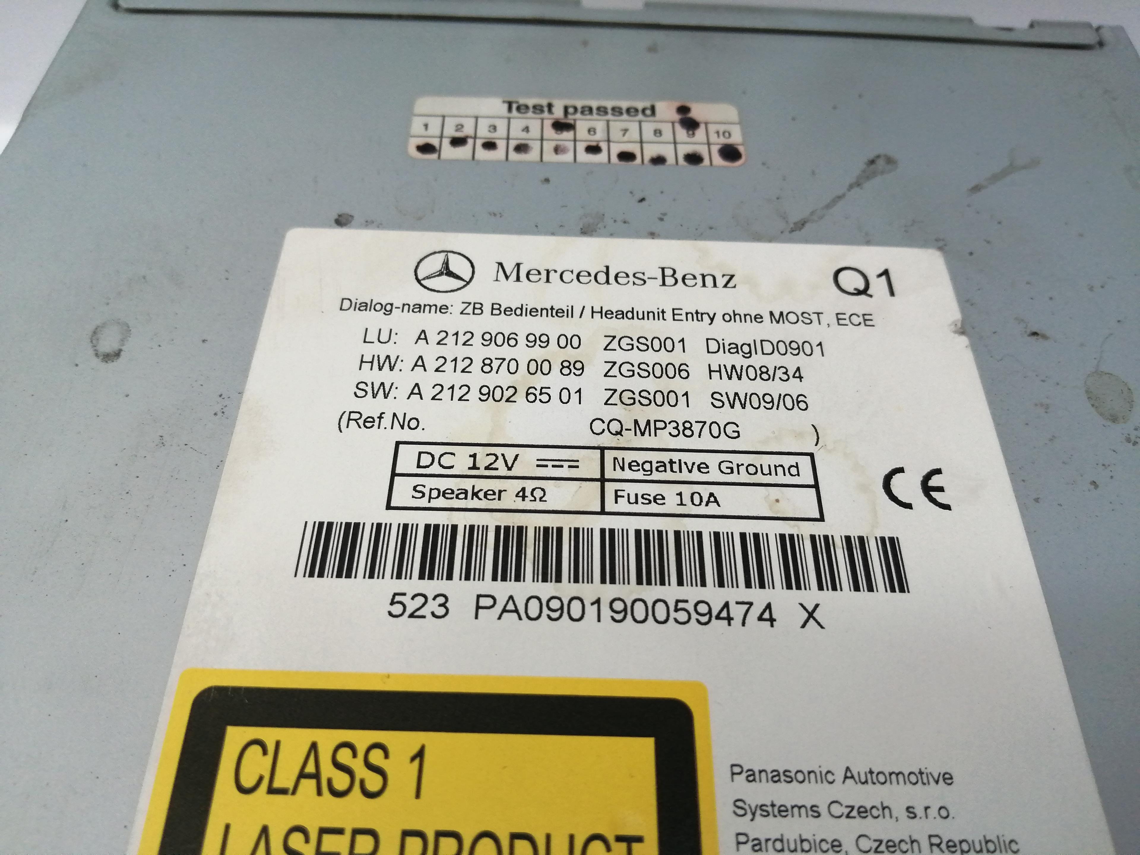 MERCEDES-BENZ E-Class W212/S212/C207/A207 (2009-2016) Музичний плеєр без GPS A2129069900,A2129069900 23078102