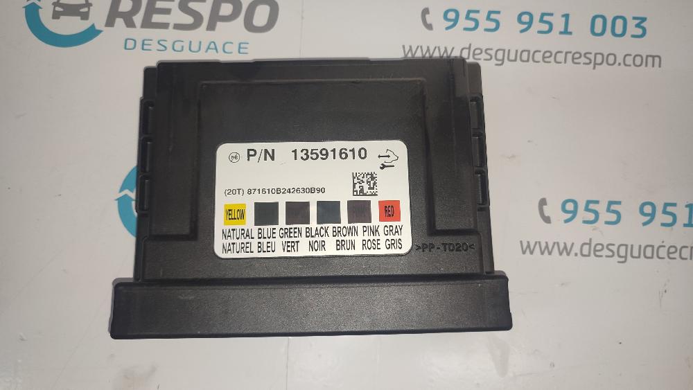 Módulo confort 13591610 de Opel Astra j (p10) 2009-2015 110 CV con 171000 km