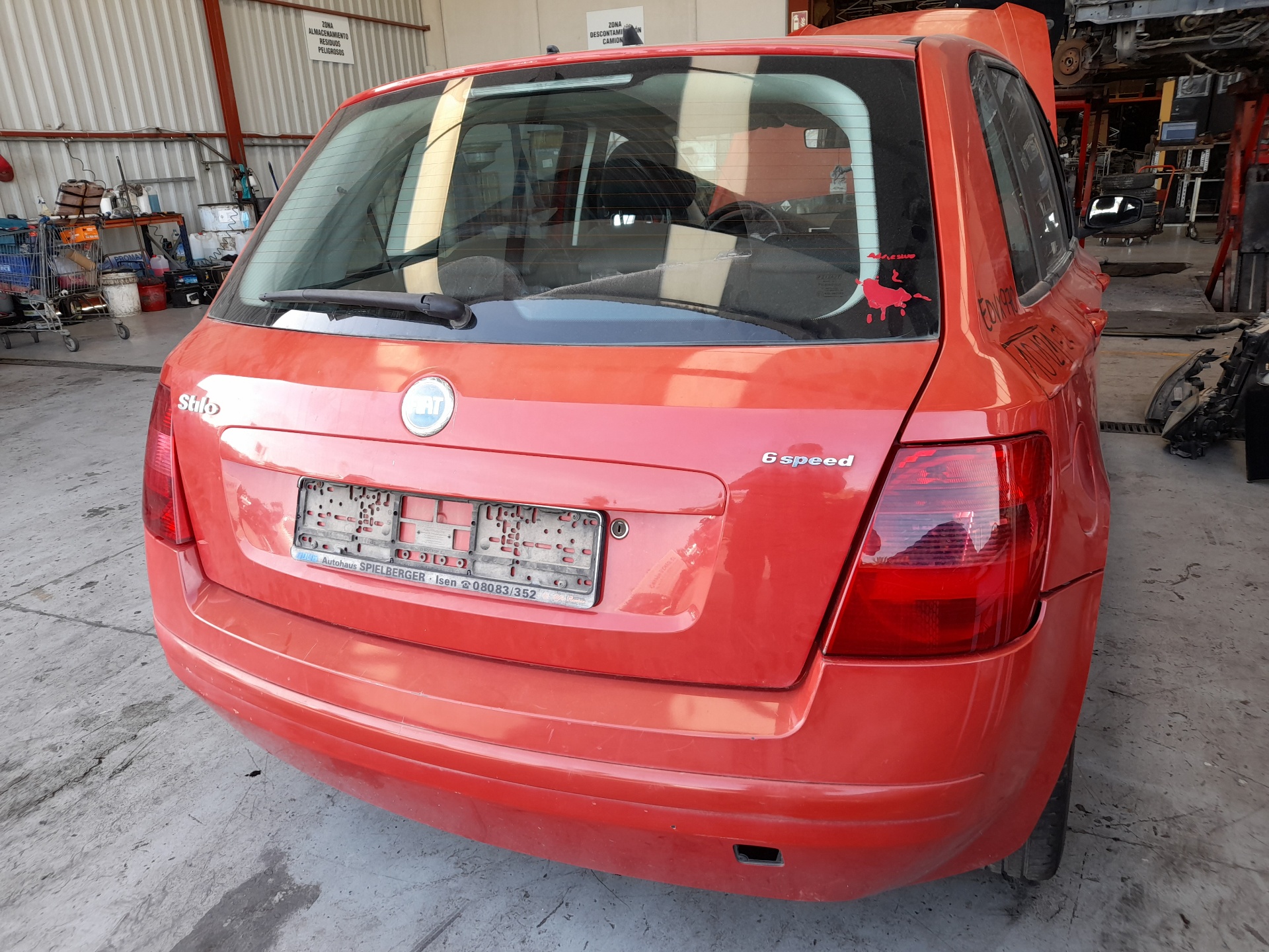 FIAT Stilo 1 generation (2001-2010) Front høyre dør utvendig håndtak ROJO 22790779