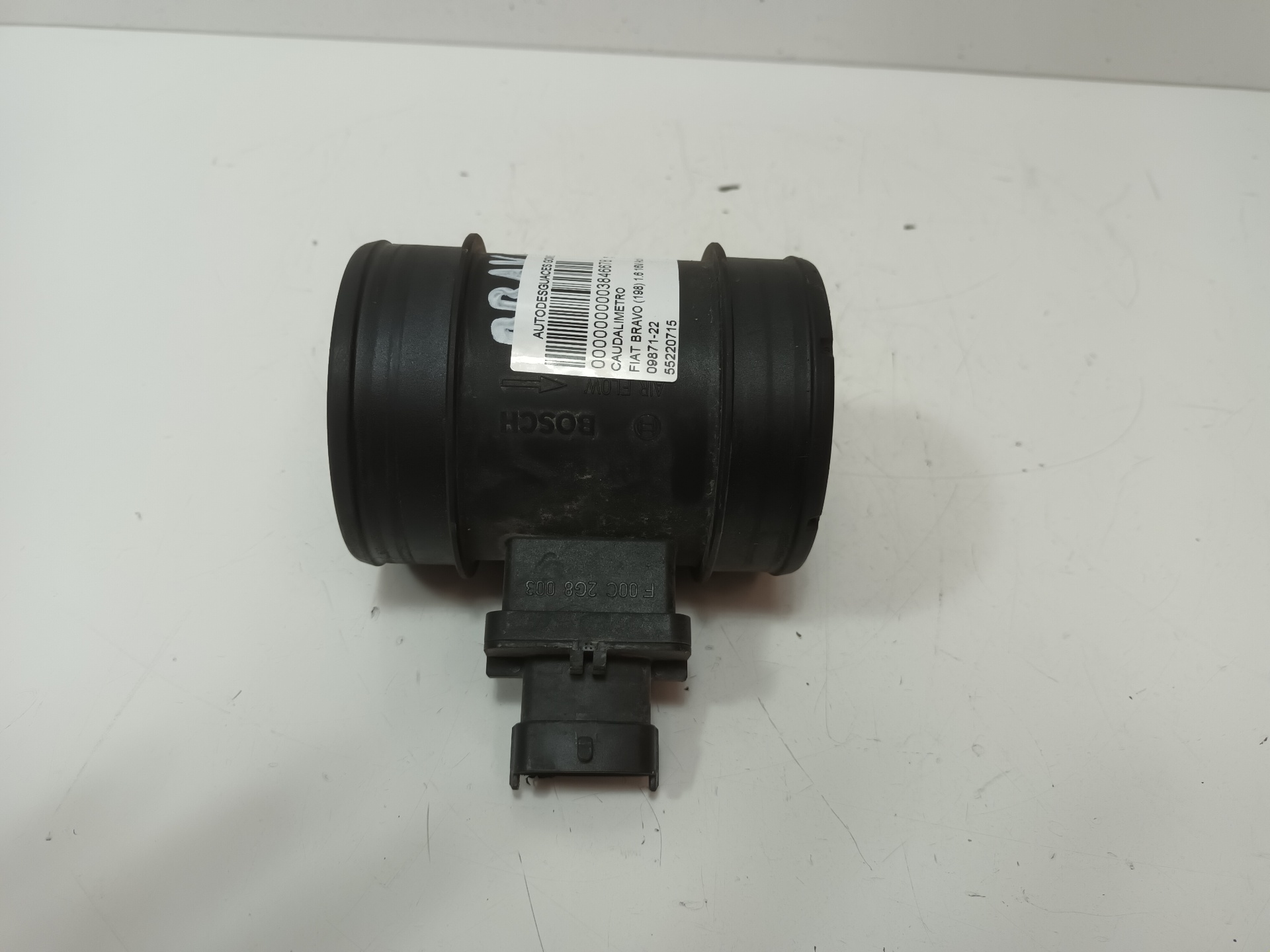 FIAT Bravo 2 generation (2007-2011) Mass Air Flow Sensor MAF 55220715 23079031