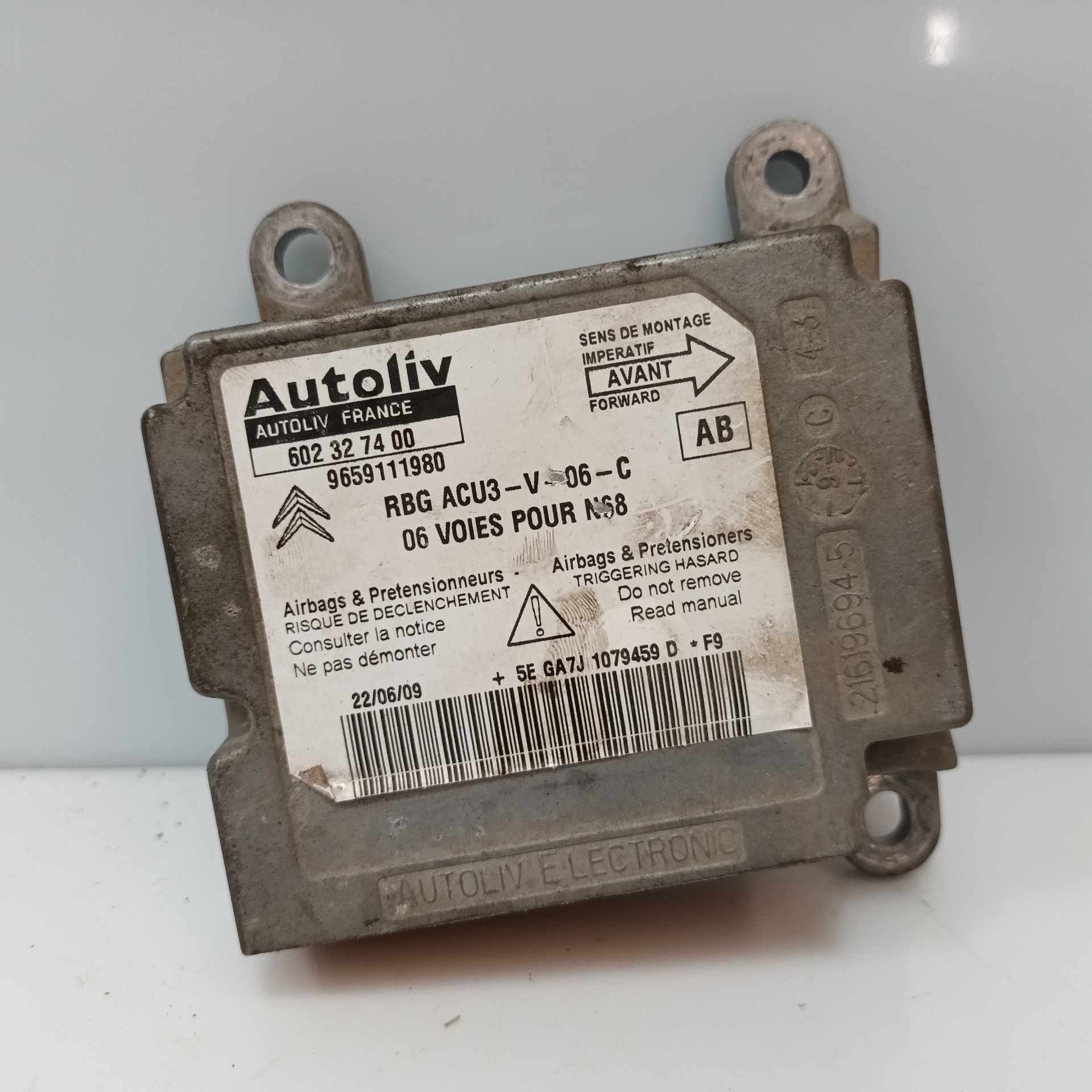 FIAT Xsara Picasso 1 generation (1999-2010) SRS Control Unit 9659111980 24977149