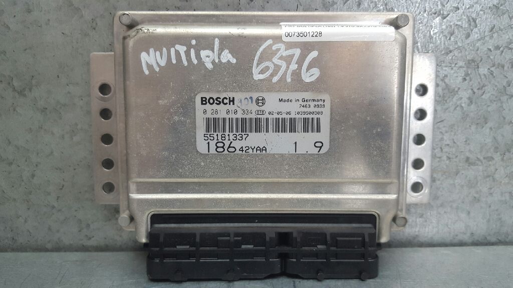 FIAT Multipla 1 generation (1999-2010) Motorkontrollenhet ECU 55181337 22041115