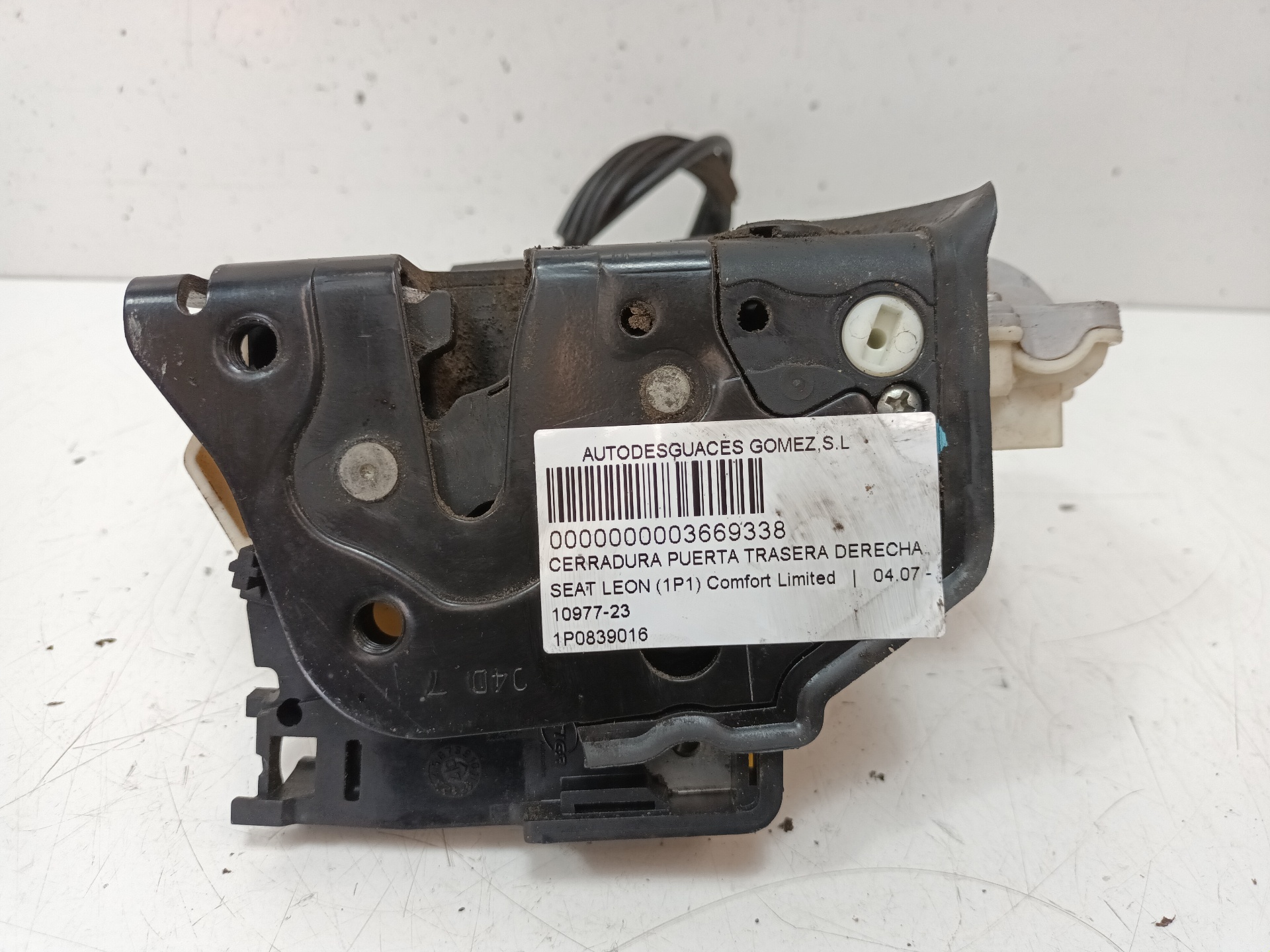 CHEVROLET Leon 2 generation (2005-2012) Rear Right Door Lock 1P0839016 23500308