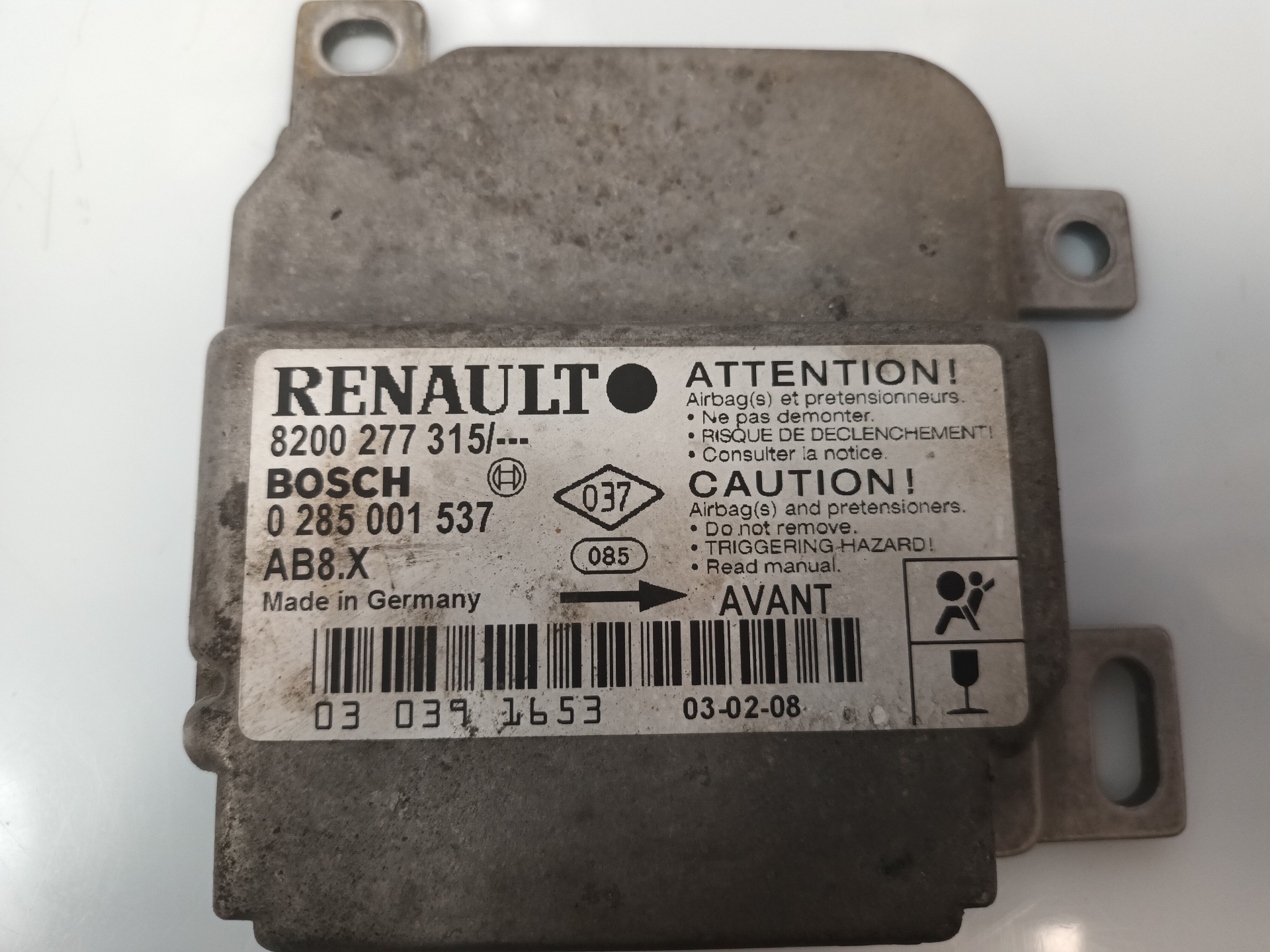 RENAULT LS 4 generation (2006-2020) Oro pagalvių (SRS) valdymo blokas (kompiuteris) 8200277315 25160249