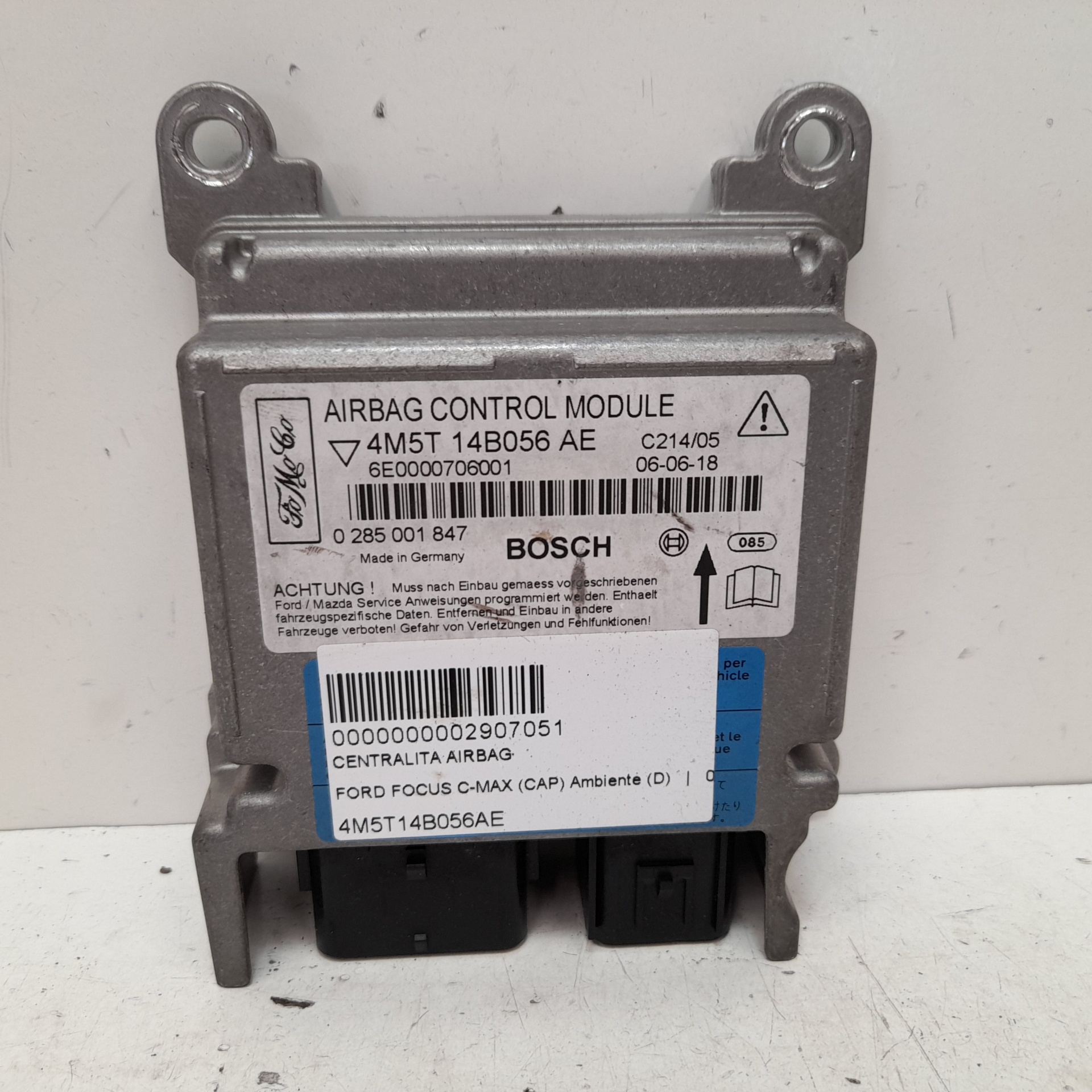 FORD C-Max 1 generation (2003-2010) SRS Control Unit 4M5T14B056AE 22053161