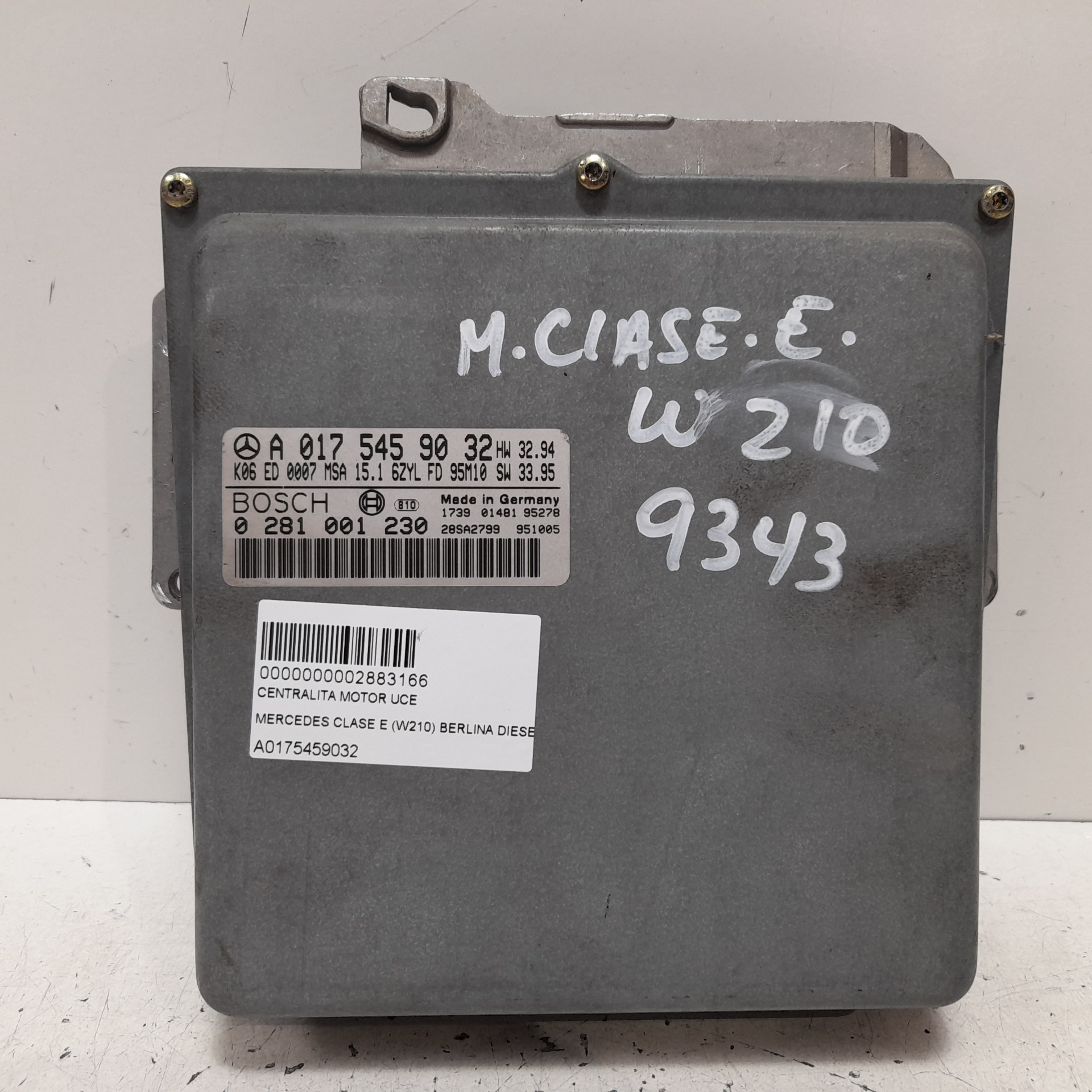 MERCEDES-BENZ E-Class W210 (1995-2002) Motorstyrenhet ECU A0175459032 24118309