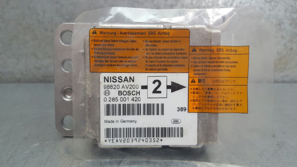 NISSAN Primera P12 (2001-2008) SRS Control Unit 98820AV200 22003017