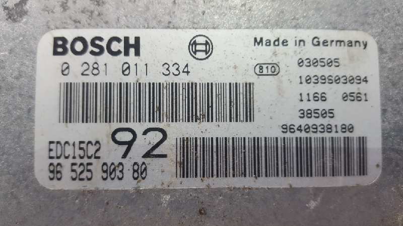 Switchboard engine uce RHM 0281011334 de Citroen C8 2005-2006 - pieza usada