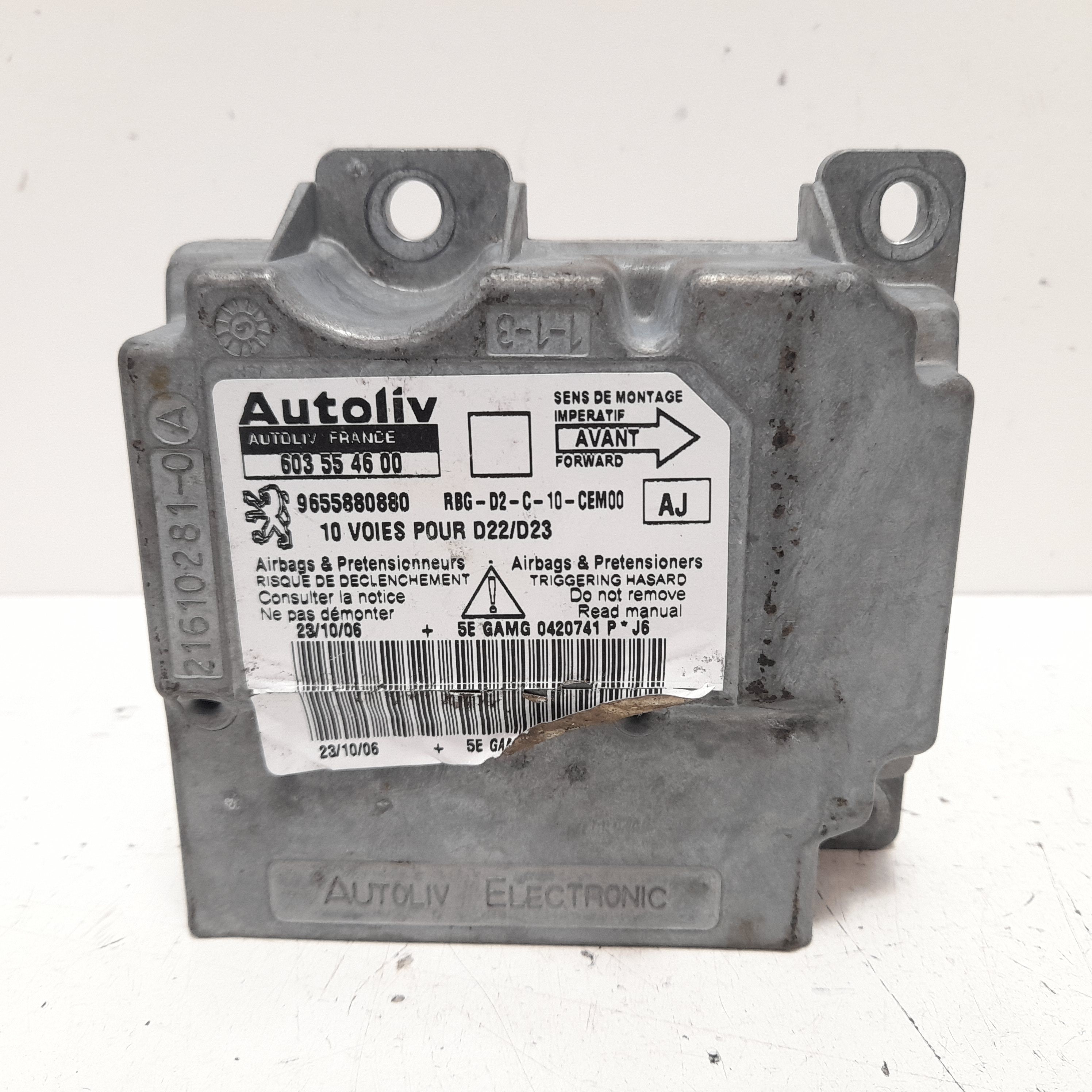 DODGE 407 1 generation (2004-2010) SRS Control Unit 9655880880 24080441