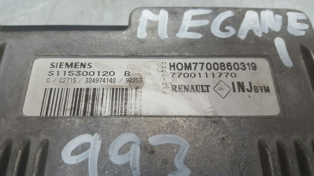 RENAULT Megane 1 generation (1995-2003) Engine Control Unit ECU 7700860319 21969898