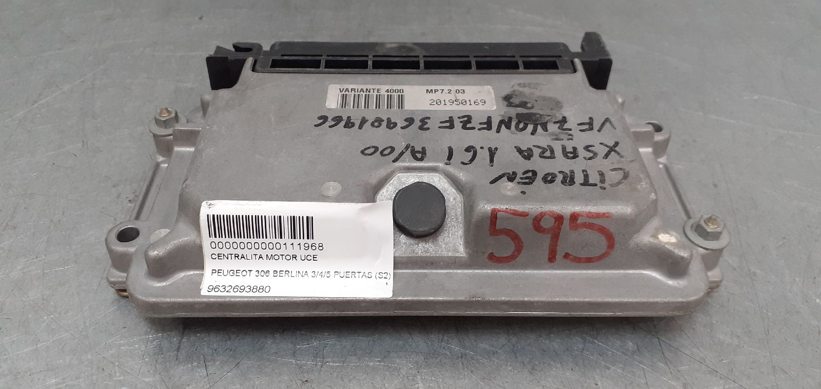 CITROËN 306 1 generation (1993-2002) Engine Control Unit ECU 9632693880 24120719