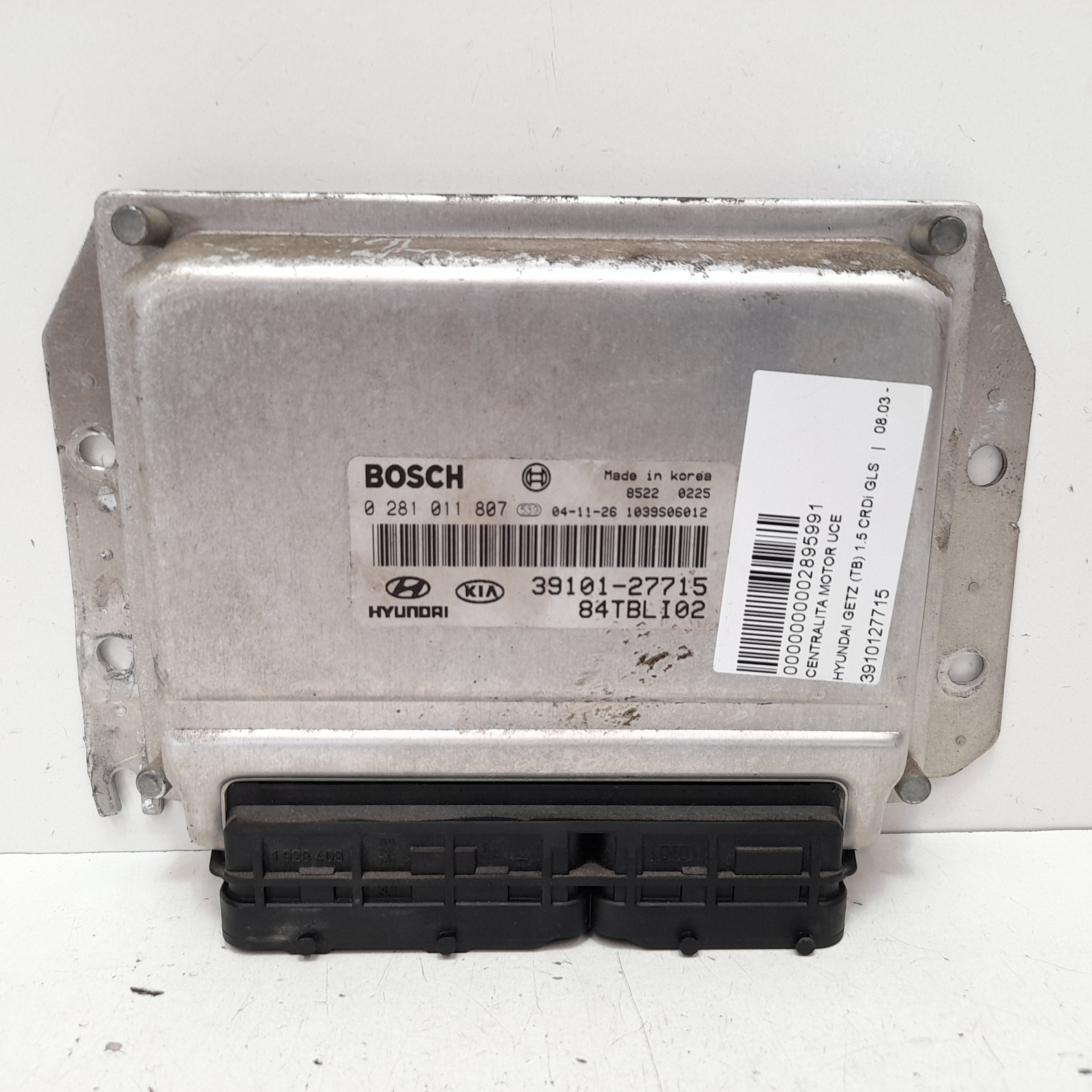 HYUNDAI Getz 1 generation (2002-2011) Moottorin ohjausyksikkö ECU 3910127715 22049514