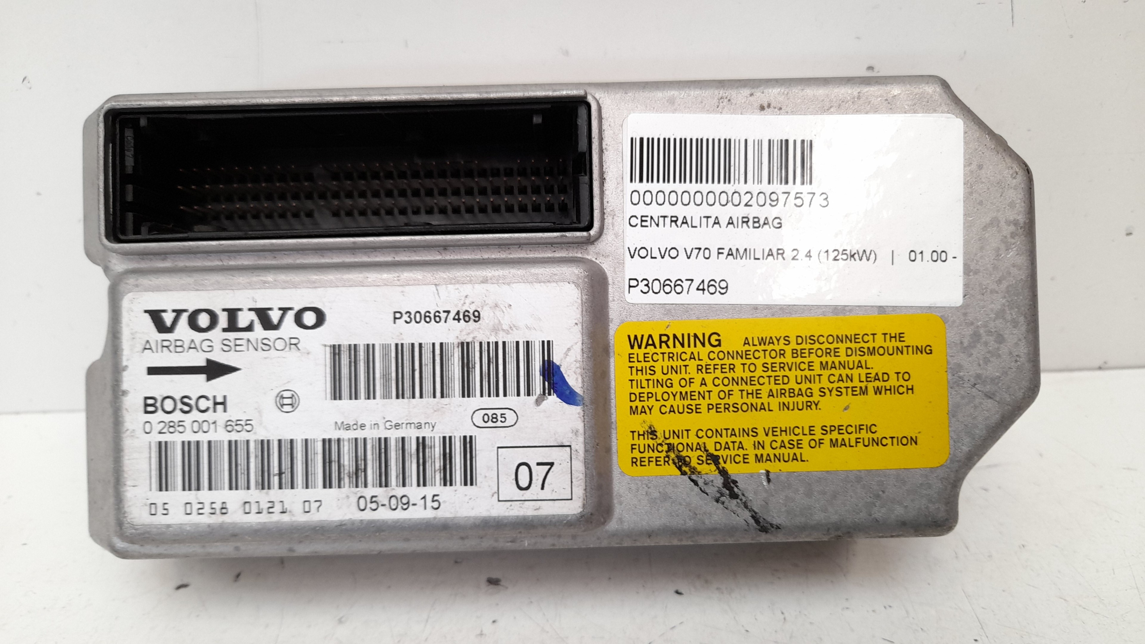 VOLVO V70 2 generation (2000-2008) SRS Control Unit P30667469 24072036