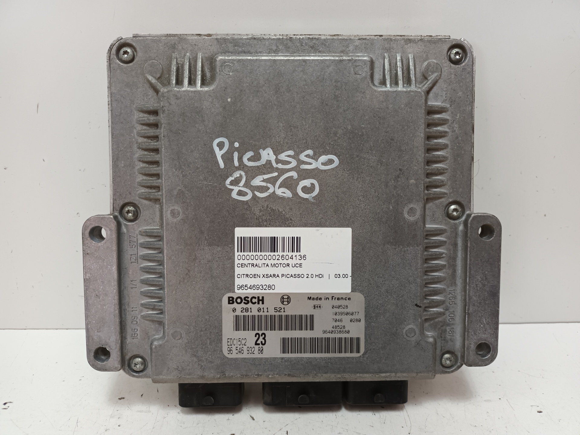 FIAT Xsara Picasso 1 generation (1999-2010) Engine Control Unit ECU 9654693280 22009105