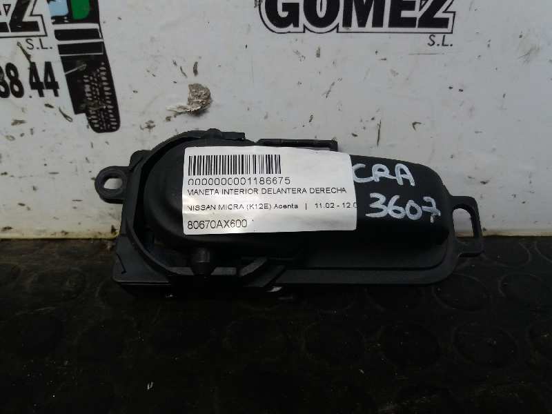 SEAT Micra K12 (2002-2010) Other Interior Parts 80670AX600 21989674