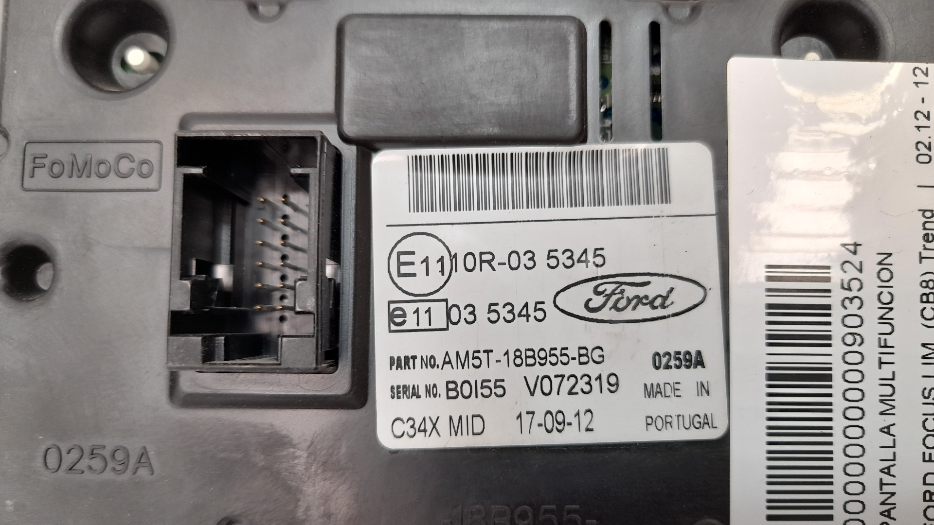 FORD Focus 3 generation (2011-2020) Alte piese interioare AM5T18B955BG 21980668