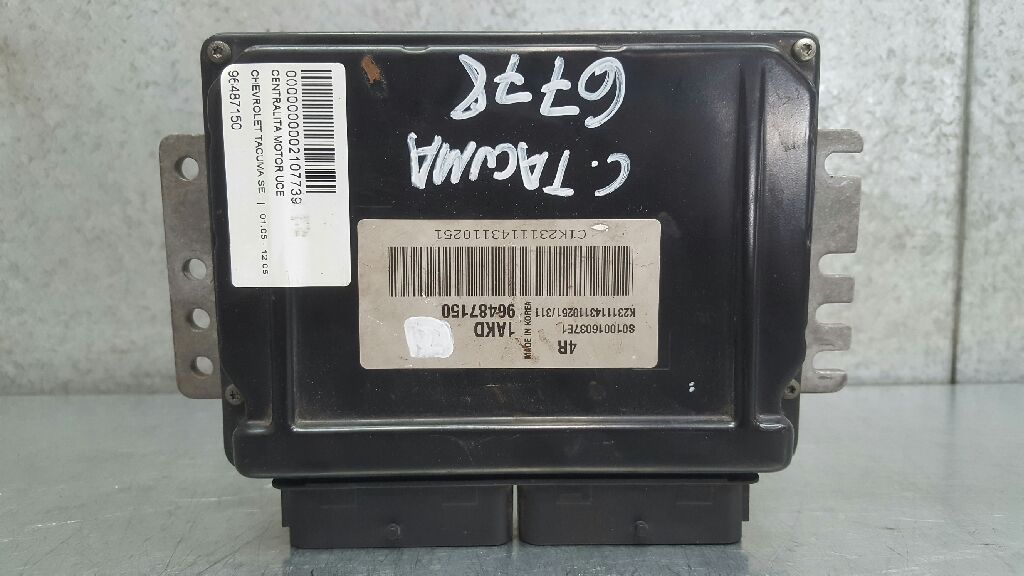 CHEVROLET Rezzo 1 generation (2004-2009) Moottorin ohjausyksikkö ECU 96487150 24072547