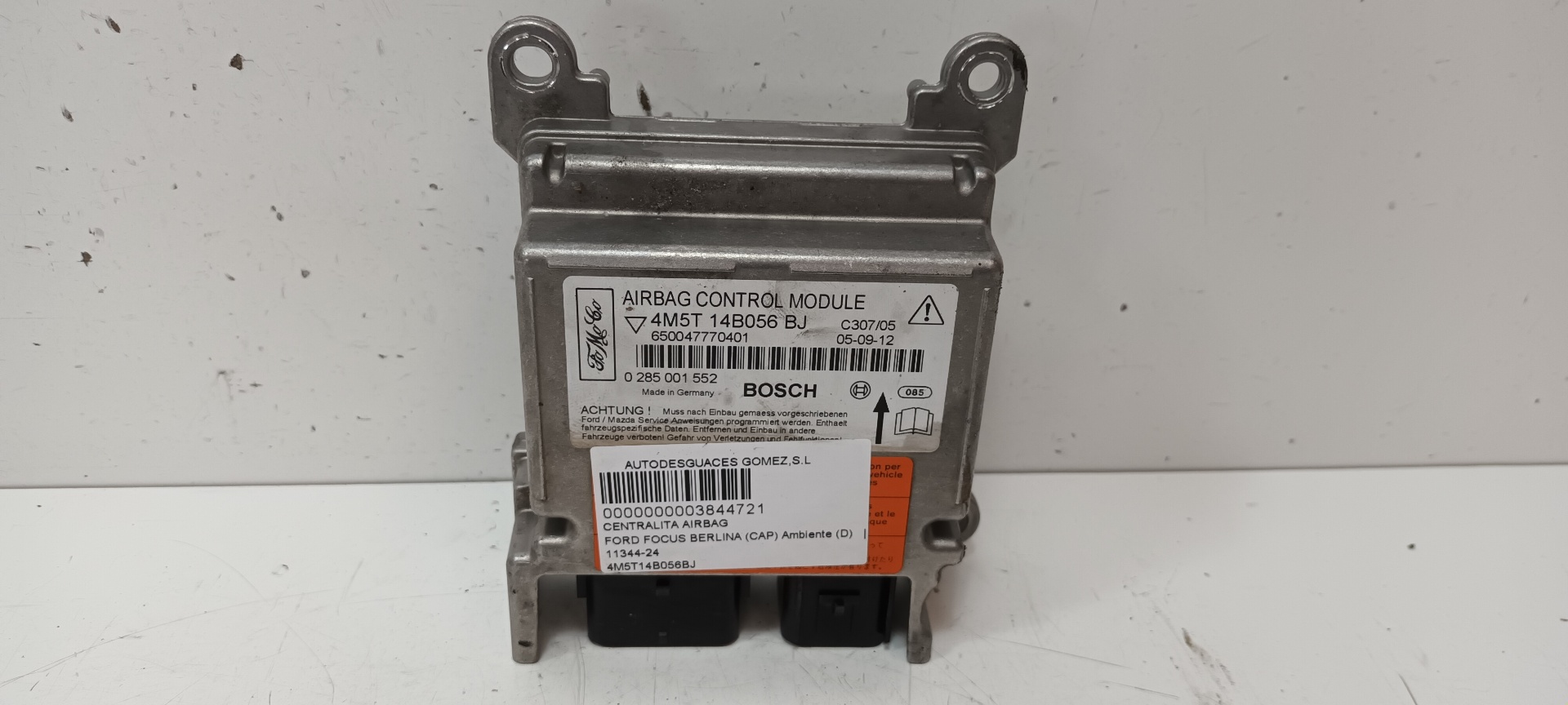 PEUGEOT Focus 2 generation (2004-2011) SRS Control Unit 4M5T14B056BJ 24127300