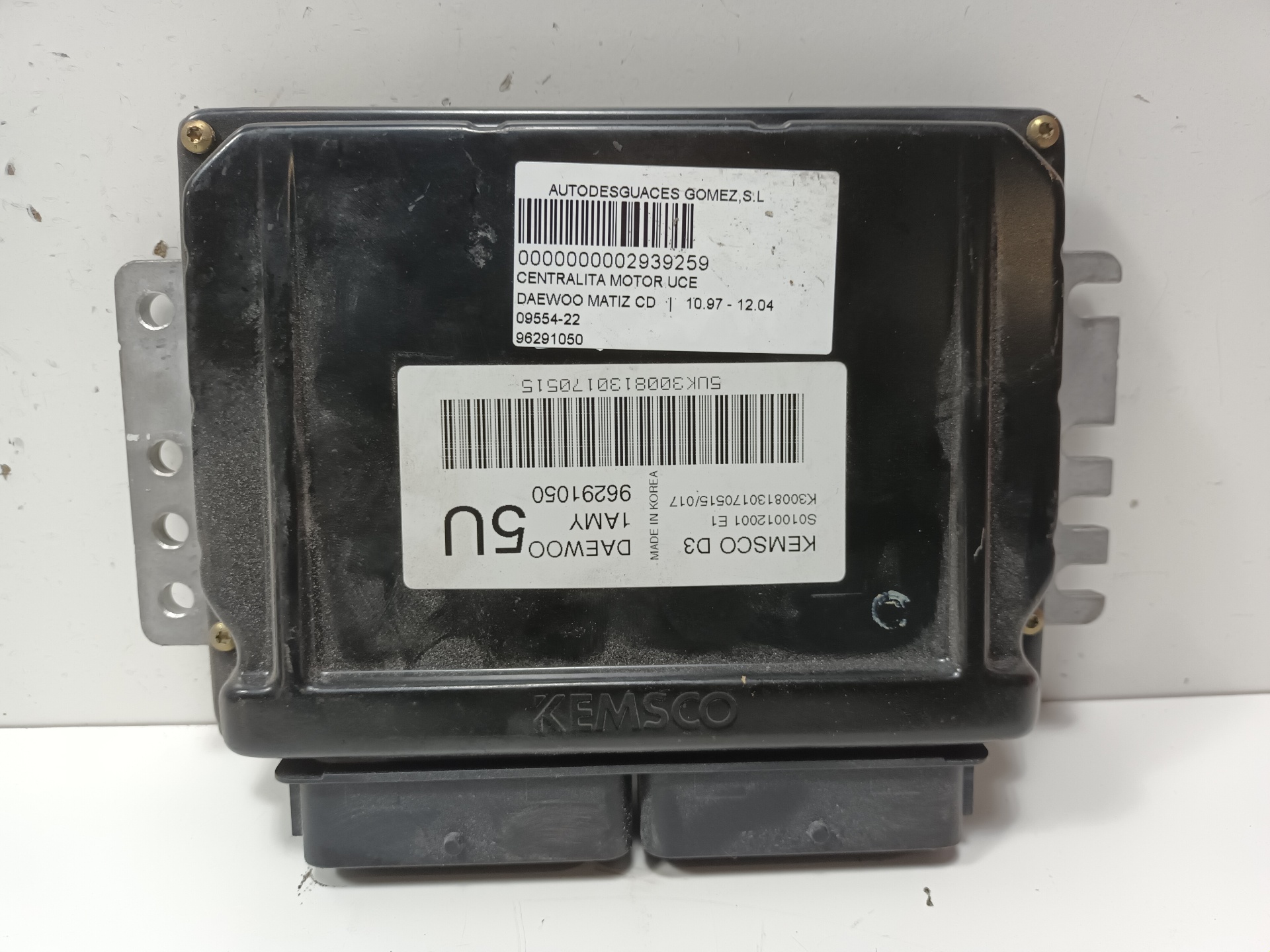 PONTIAC Matiz M100 (1998-2001) Moottorin ohjausyksikkö ECU 96291050 22588531