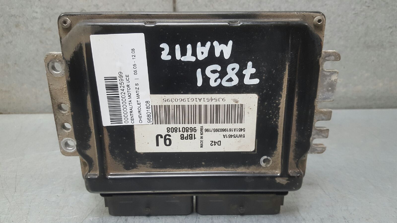 CHEVROLET Matiz 2 generation (2005-2010) Moottorin ohjausyksikkö ECU 96801808 24080255